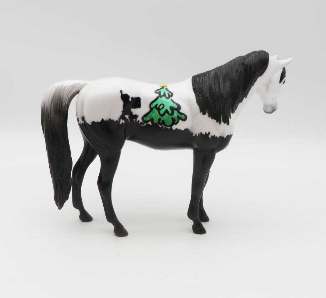 Holiday Magic In The Shadows - OOAK - Christmas Decorator Arabian Mare Pebbles - by Dawn Quick - CT22