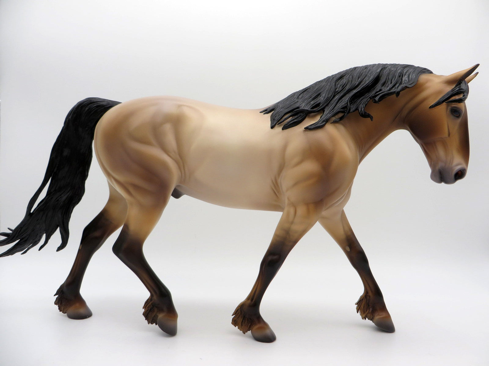 Mammoth-OOAK Brown Dun Irish Draft Painted By Caroline Boydston 6/28/21