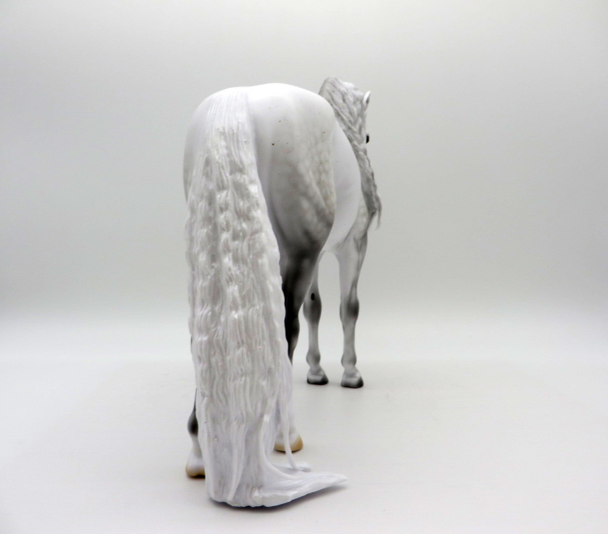 Magnifico-LE-30 Dapple Grey Andalusian painted by Carrie Keller EQ 2021