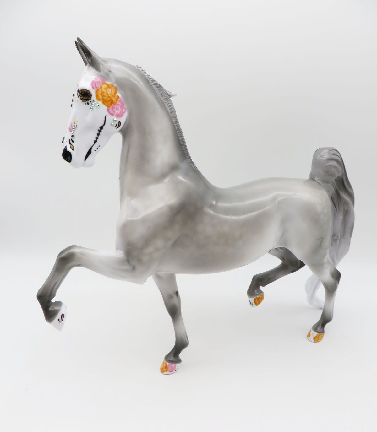 Marigold - Sugar Skull Decorator Saddlebred with Bling Added Painted by Jess Hamill - MM22