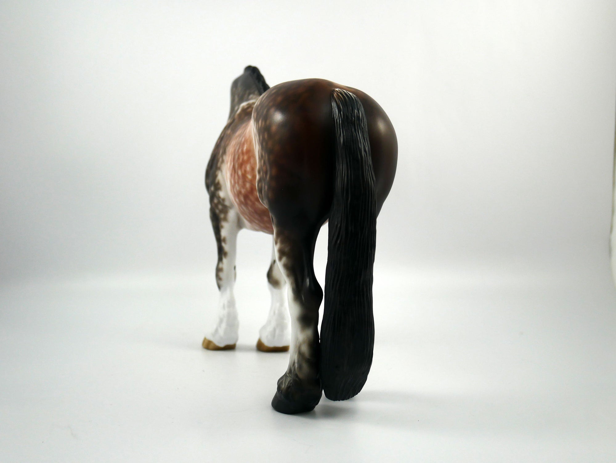 Marion-OOAK Bay Going Grey Heavy Draft Mare Painted by Sheryl Leisure 1/20