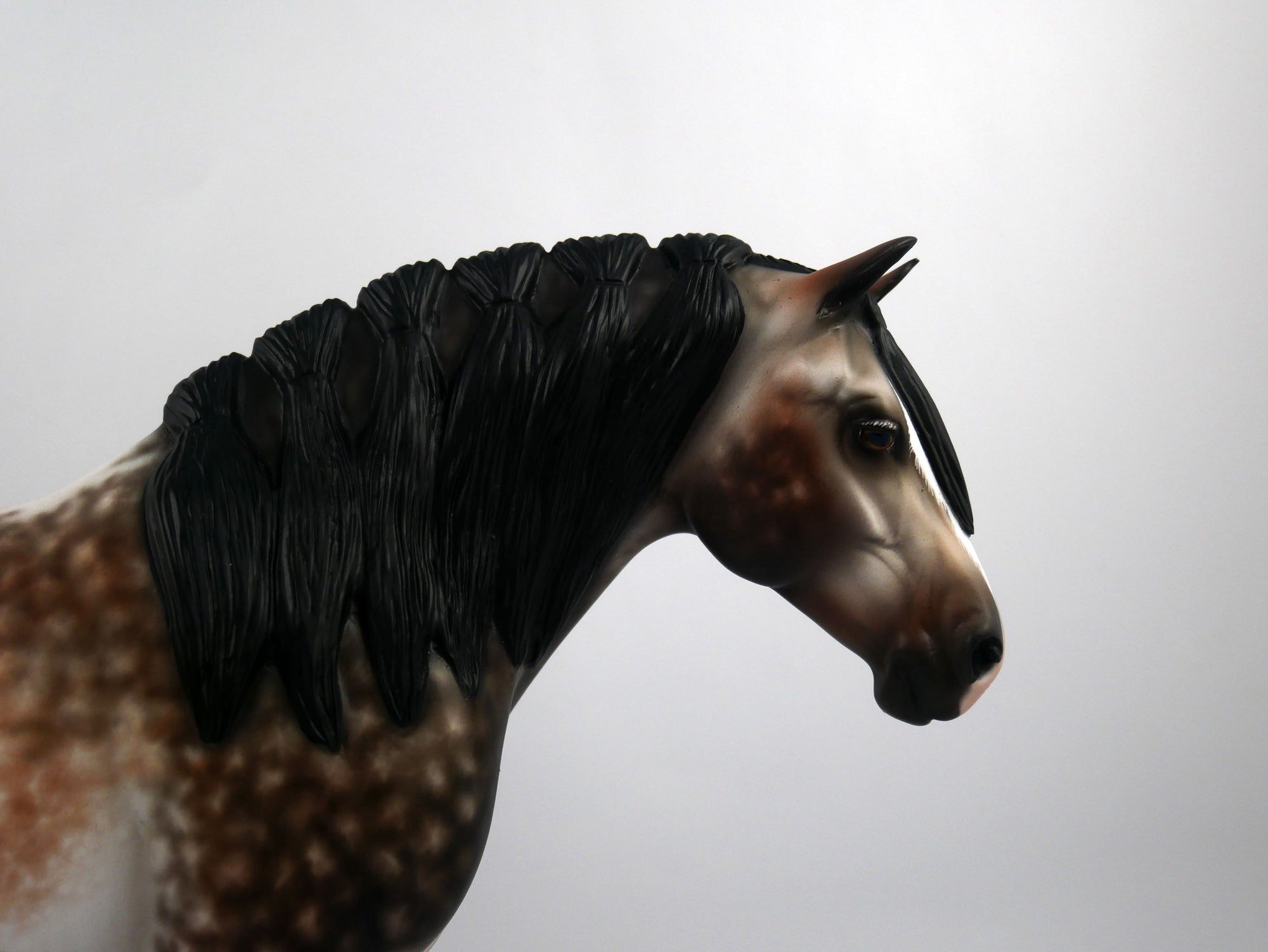 Marion-OOAK Bay Going Grey Heavy Draft Mare Painted by Sheryl Leisure 1/20