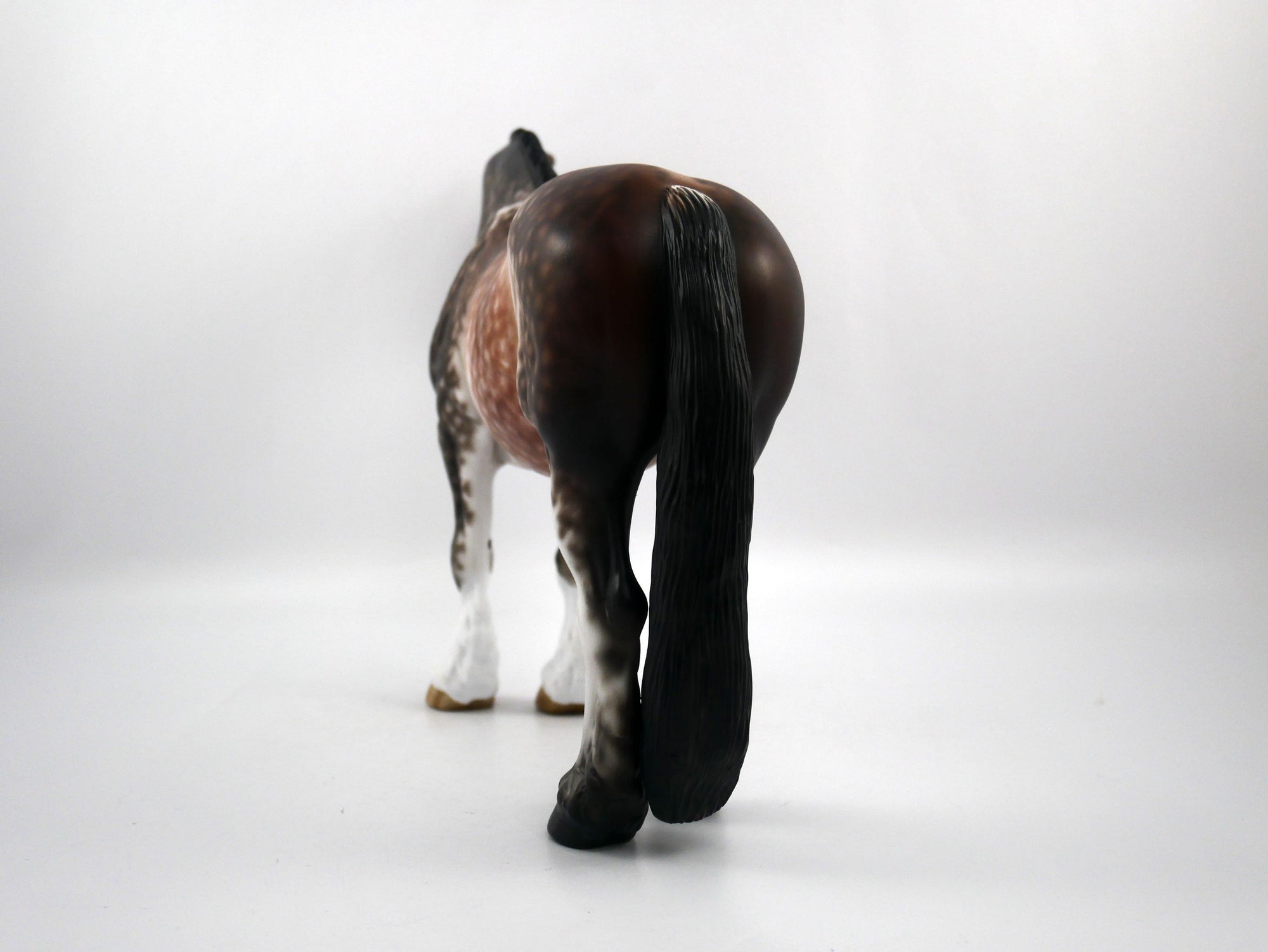 Marion-OOAK Bay Going Grey Heavy Draft Mare Painted by Sheryl Leisure 1/20