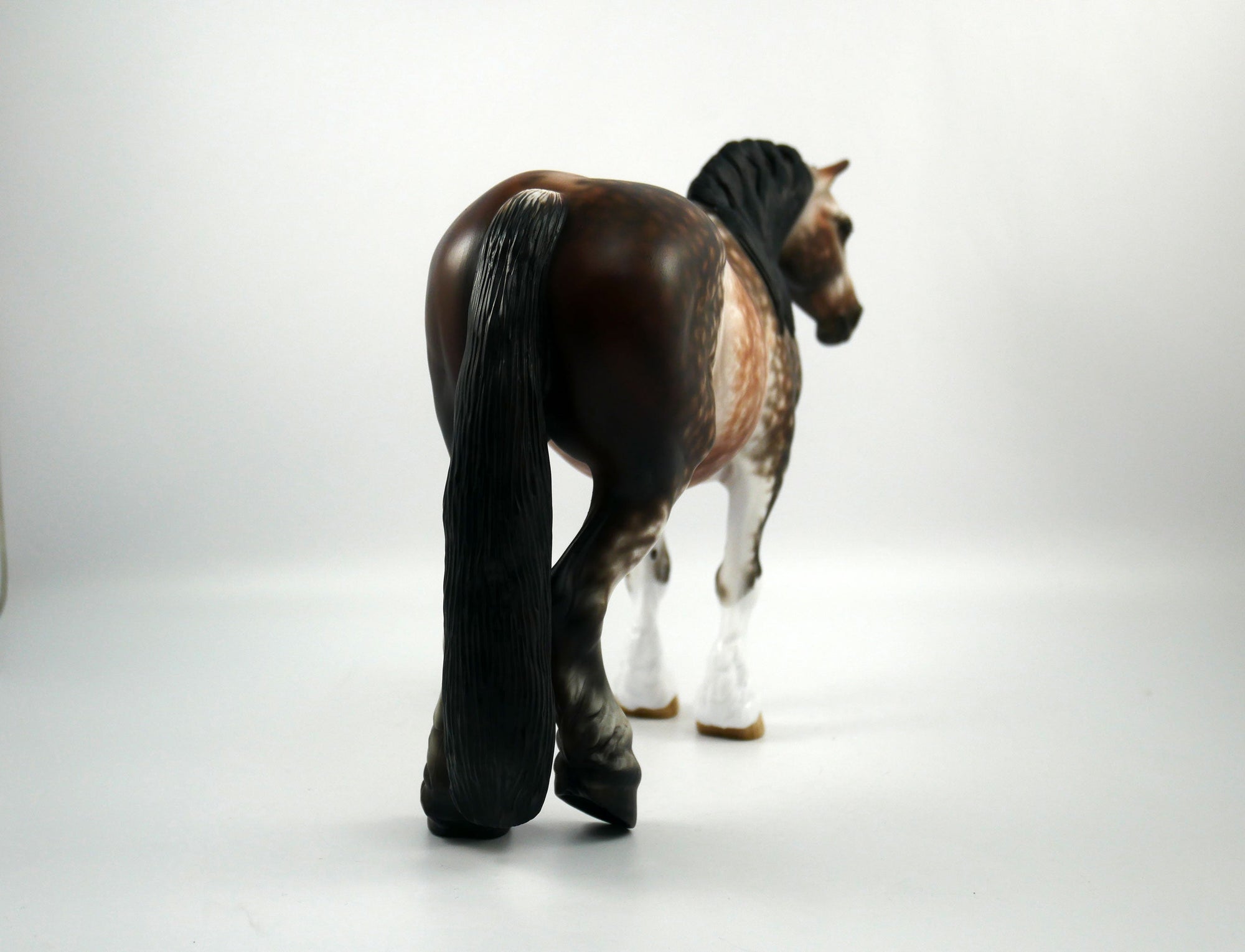 Marion-OOAK Bay Going Grey Heavy Draft Mare Painted by Sheryl Leisure 1/20