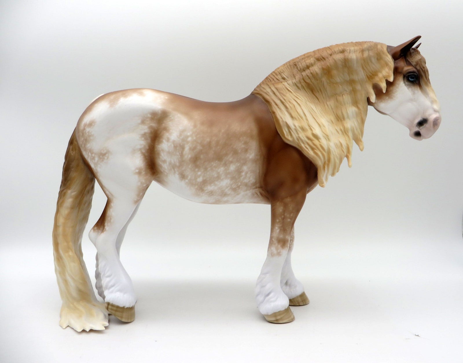 Marvelette-OOAK Chestnut Sabino Heavy Drafter Painted by Sheryl Leisure 11/22/21