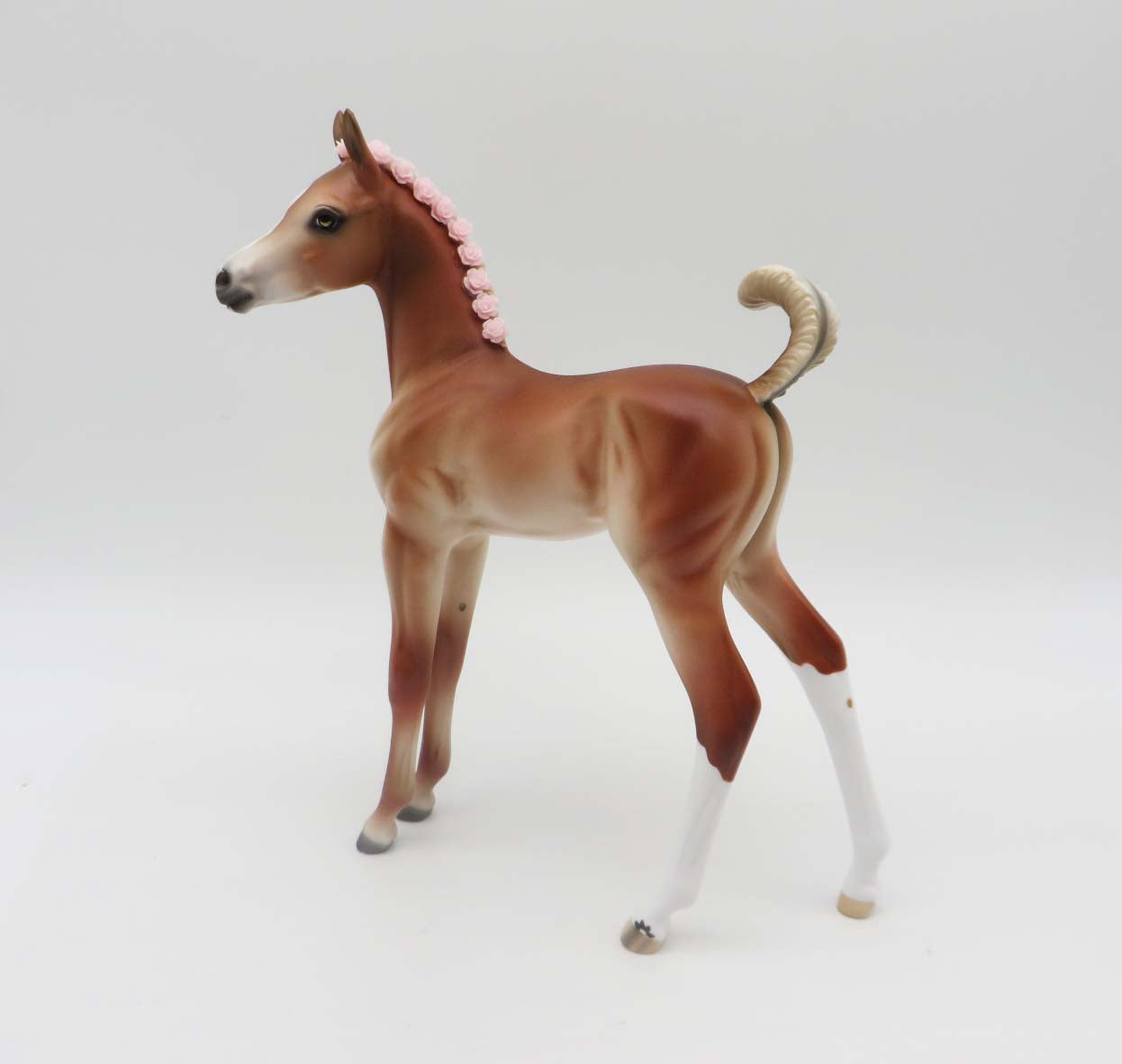 SAMPLE of Mary Lennox - Chestnut Arab Foal with Pink Bling Flowers in Her Mane By Ellen Robbins - Classical Literature Series 2023 3/24/23