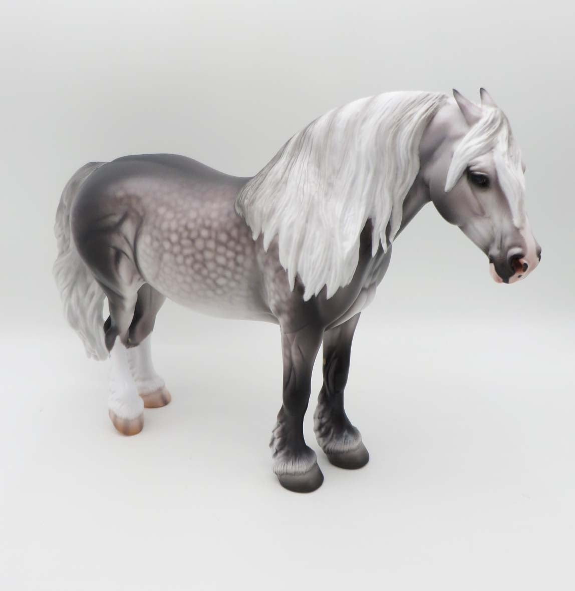 Mascis - OOAK Dapple Dapple Grey Heavy Draft Mare By Caroline Boydston 3/17/23