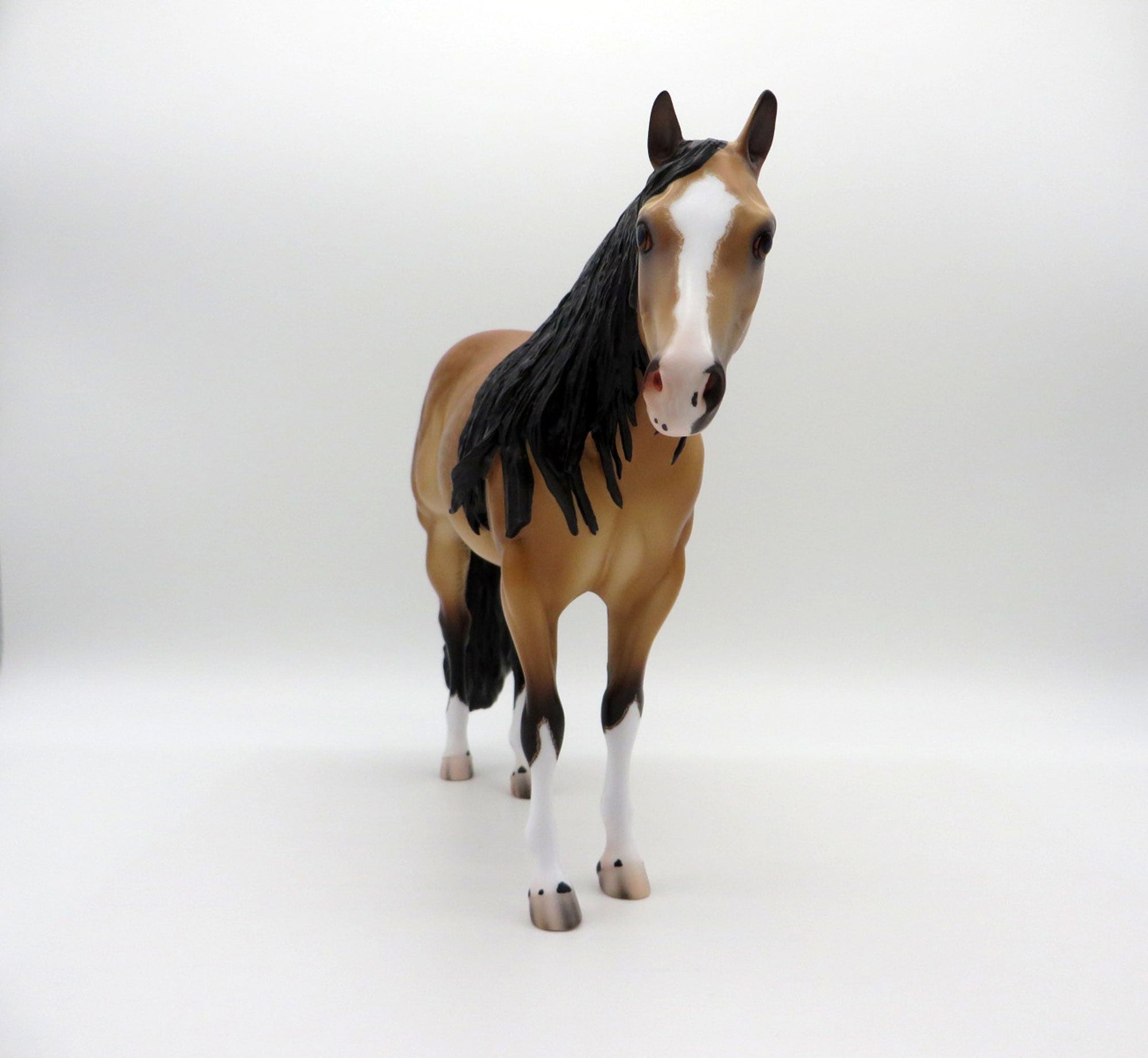 Matterhorn-OOAK Dapple Buckskin ISH  Painted By Caroline Boydston 6/22/21