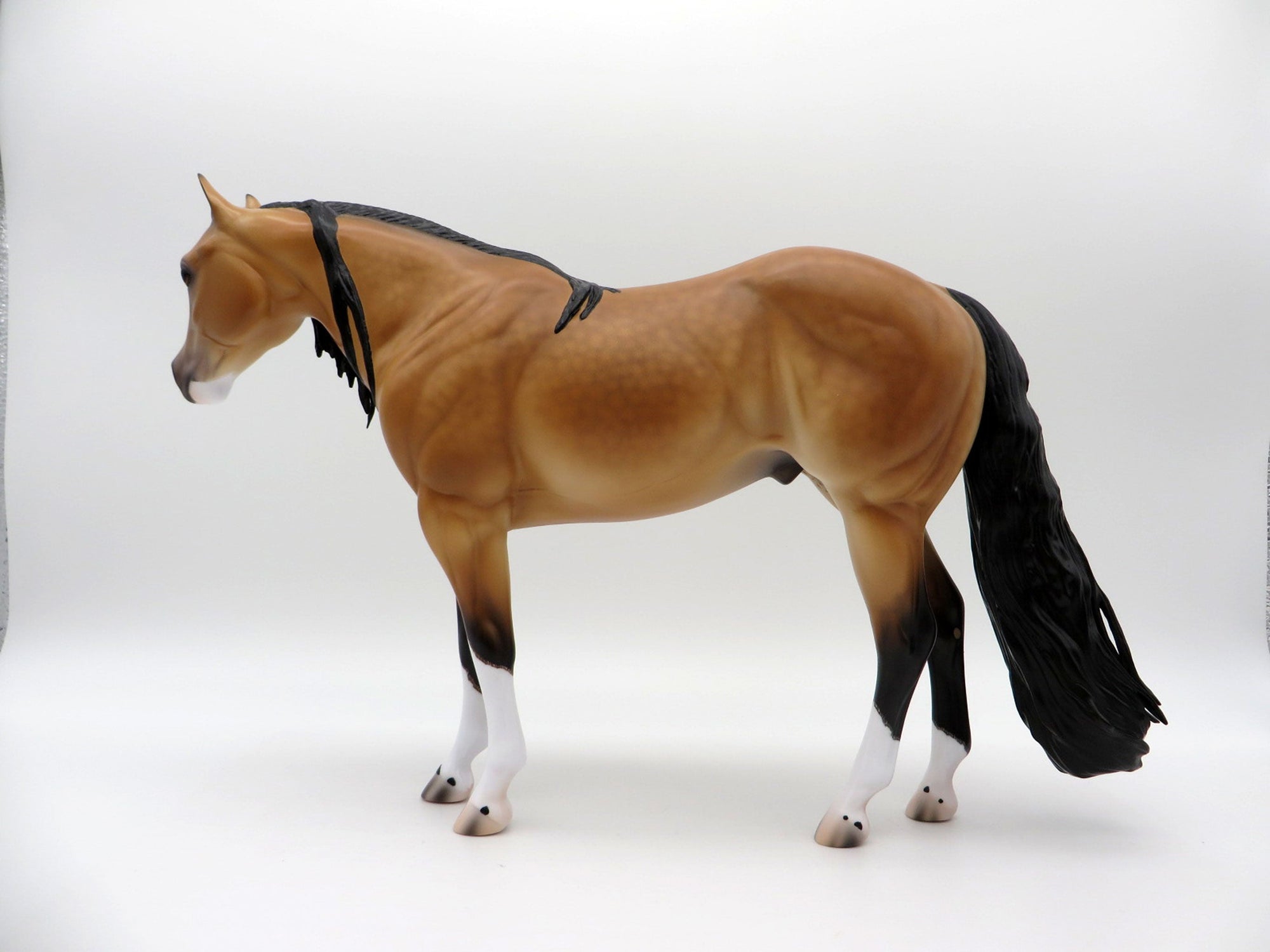 Matterhorn-OOAK Dapple Buckskin ISH  Painted By Caroline Boydston 6/22/21