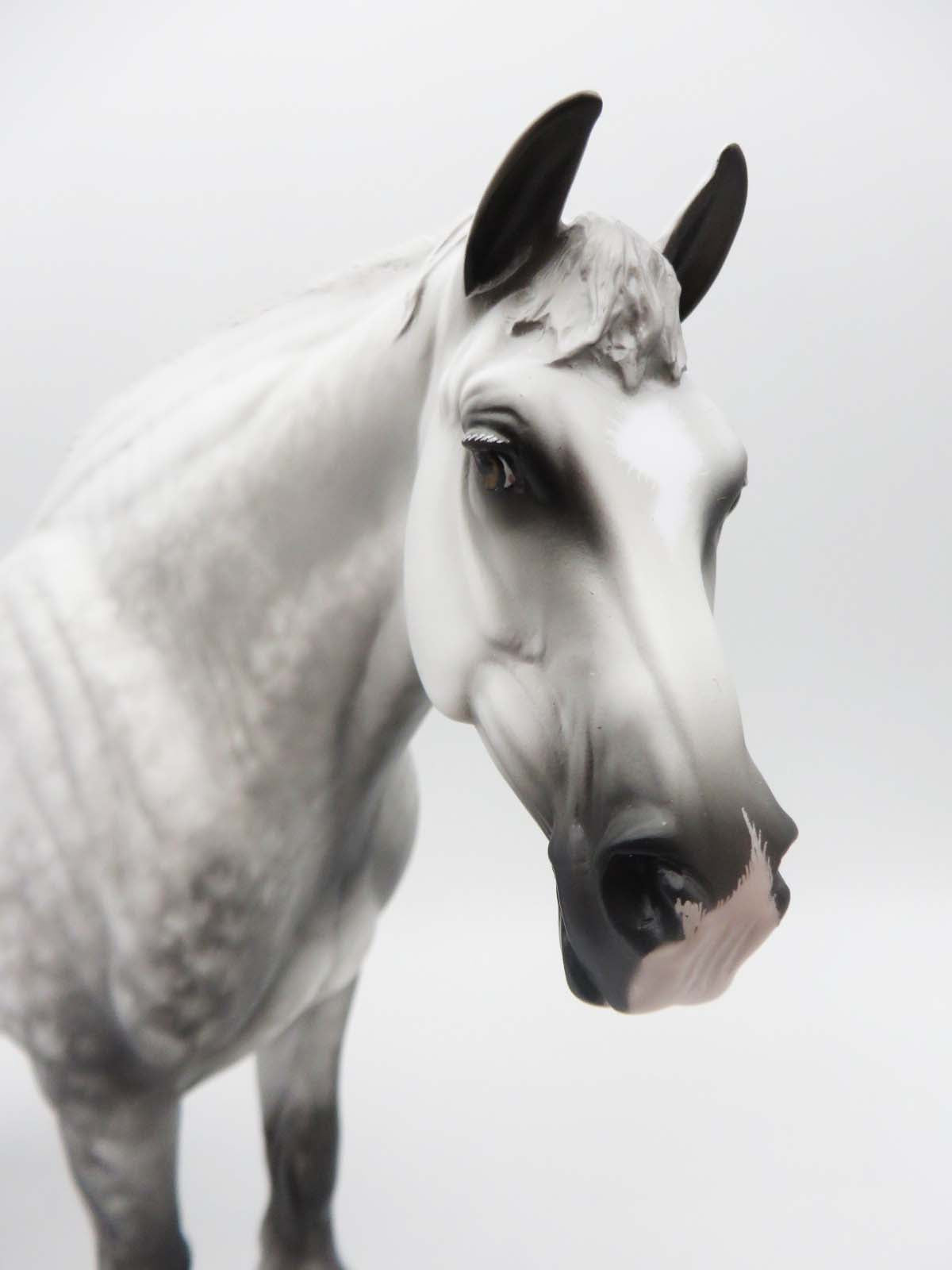 Mega Man -OOAK - Star Dapple Grey Heavy Draft Gelding by Sheryl Leisure-Best Offer 5/1/23