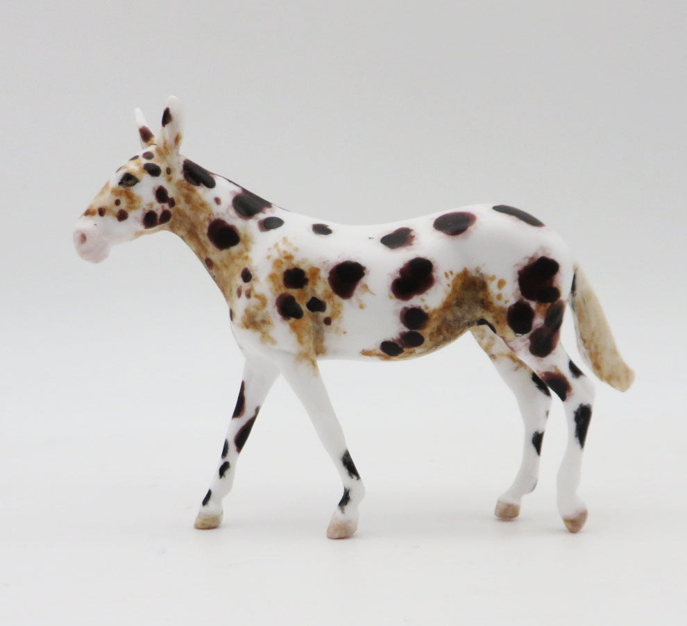 Midday - OOAK - Loud Appaloosa Mule By Andrea Thomason - Christmas Tails 2022 - CT22