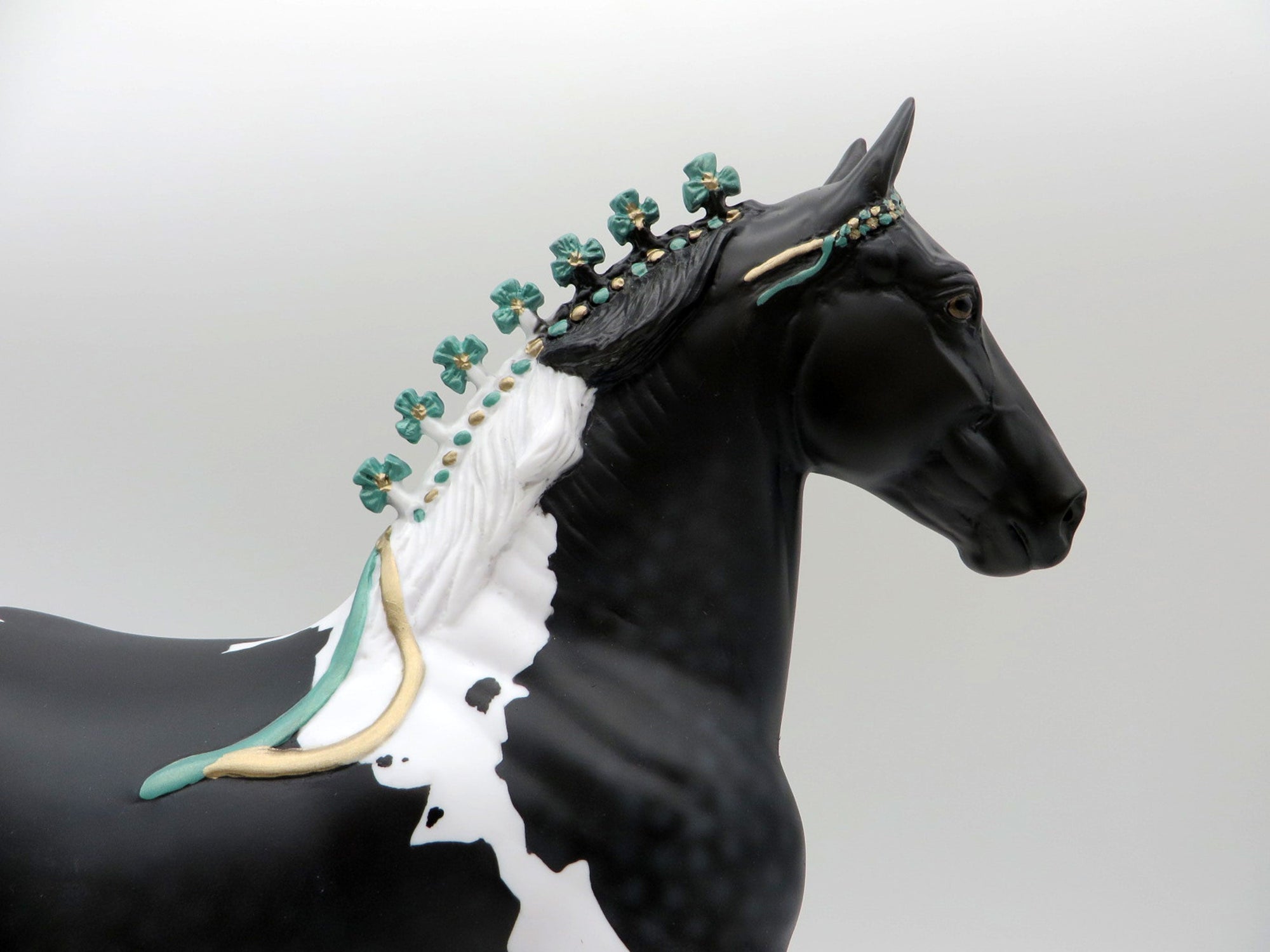 Midnight Express-OOAK Dapple Black Pinto Trotting Drafter 514/21