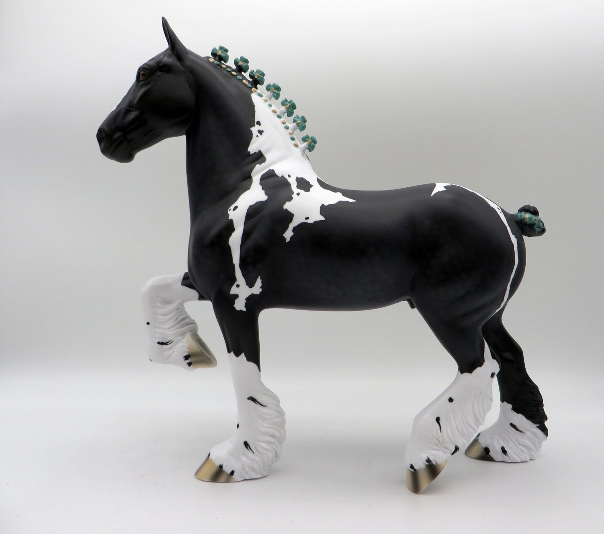 Midnight Express-OOAK Dapple Black Pinto Trotting Drafter 514/21