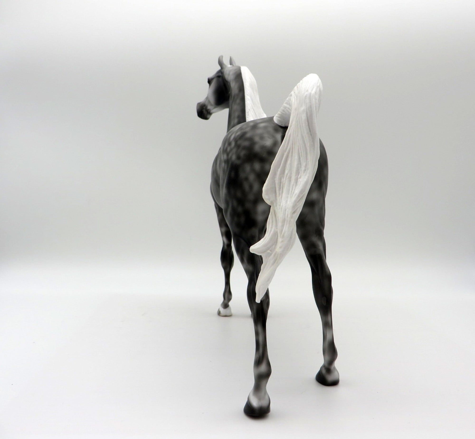 Midnight-LE-2 Dapple Grey Arabian Painted by Ellen 5/21/21