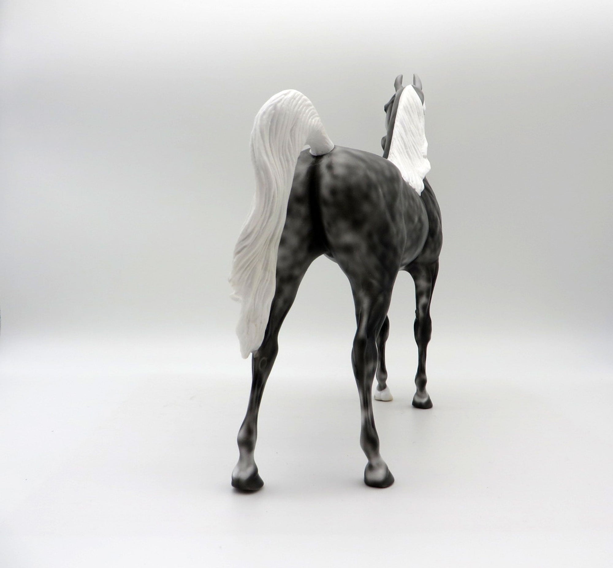Midnight-LE-2 Dapple Grey Arabian Painted by Ellen 5/21/21