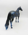 Midnight On The Range - OOAK - Blue/Green/Holo Decorator Ideal Stock Horse By Ellen Robbins - SHCF23