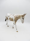 Miss Kelly-OOAK Loud Bay Appaloosa Mule by Sheryl Leisure 9/26/22