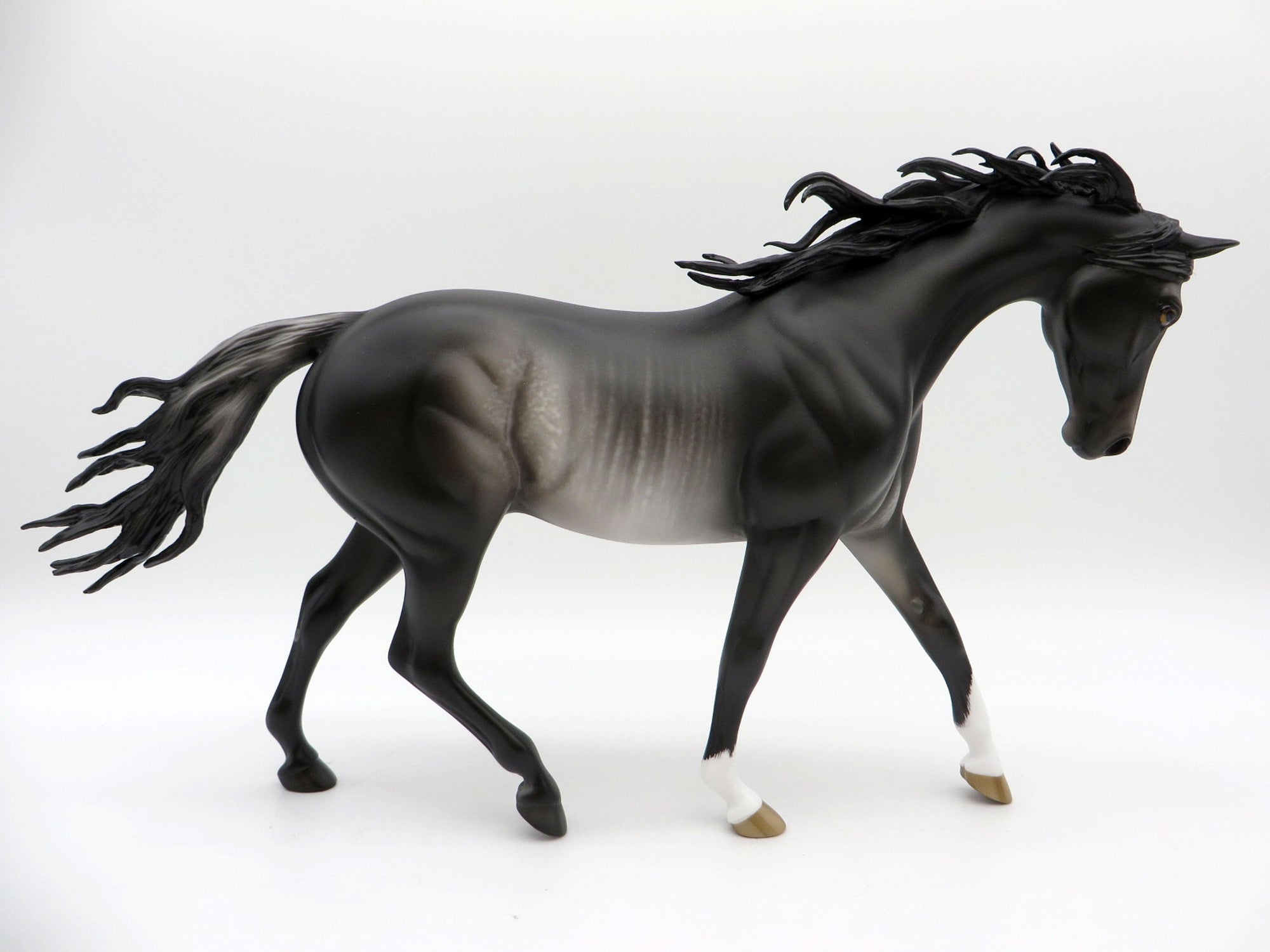 Moonlight on Water-OOAK Black Rabicano Painted by Sheryl Leisure  EQ 21