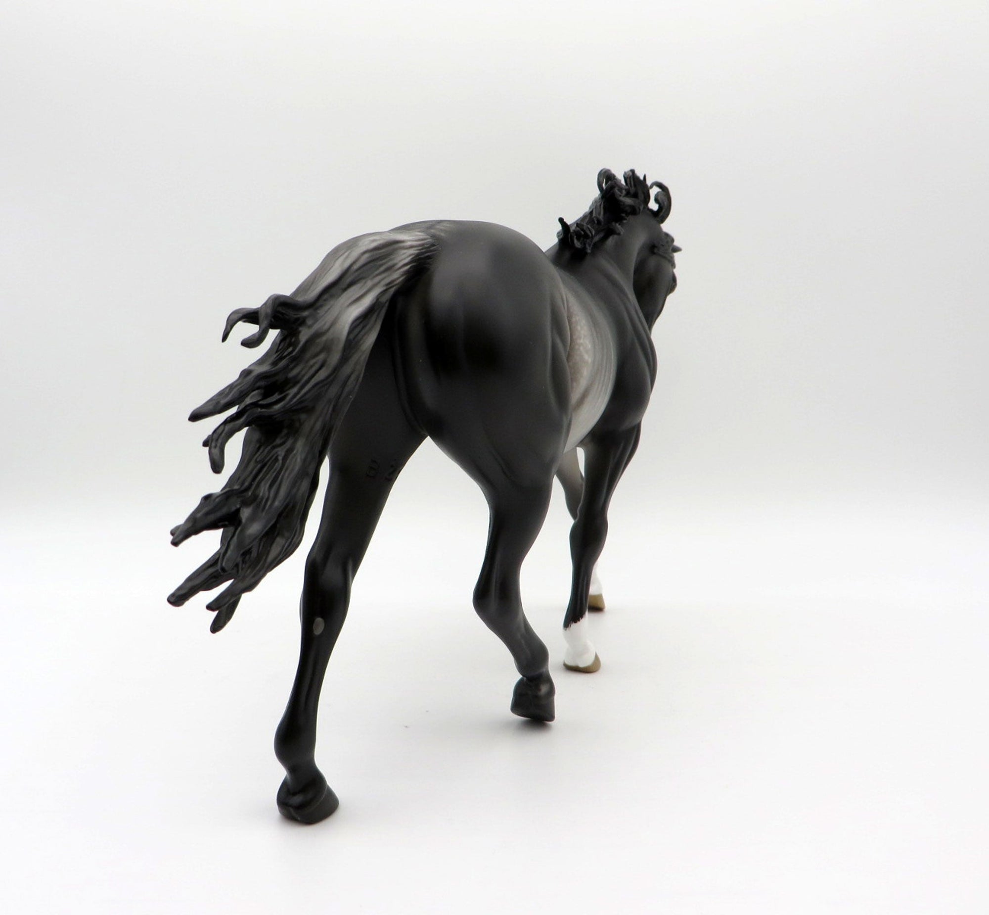Moonlight on Water-OOAK Black Rabicano Painted by Sheryl Leisure  EQ 21