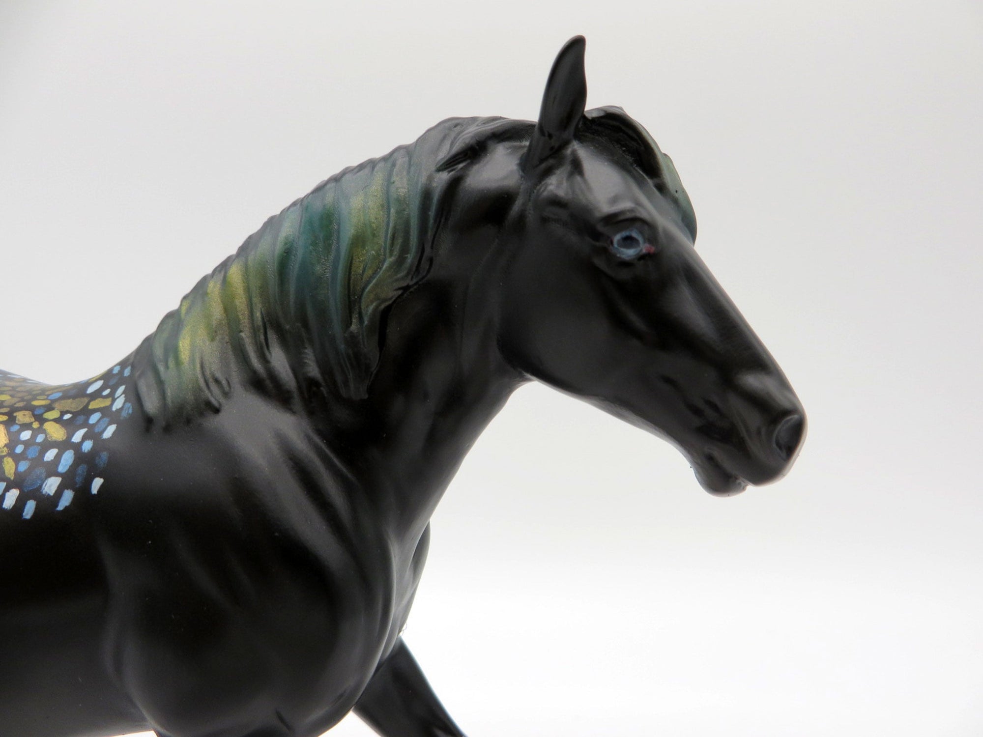 Mosaic-OOAK Pebbles Trotting Draft Deco Painted By Jas Fanning EQ 21