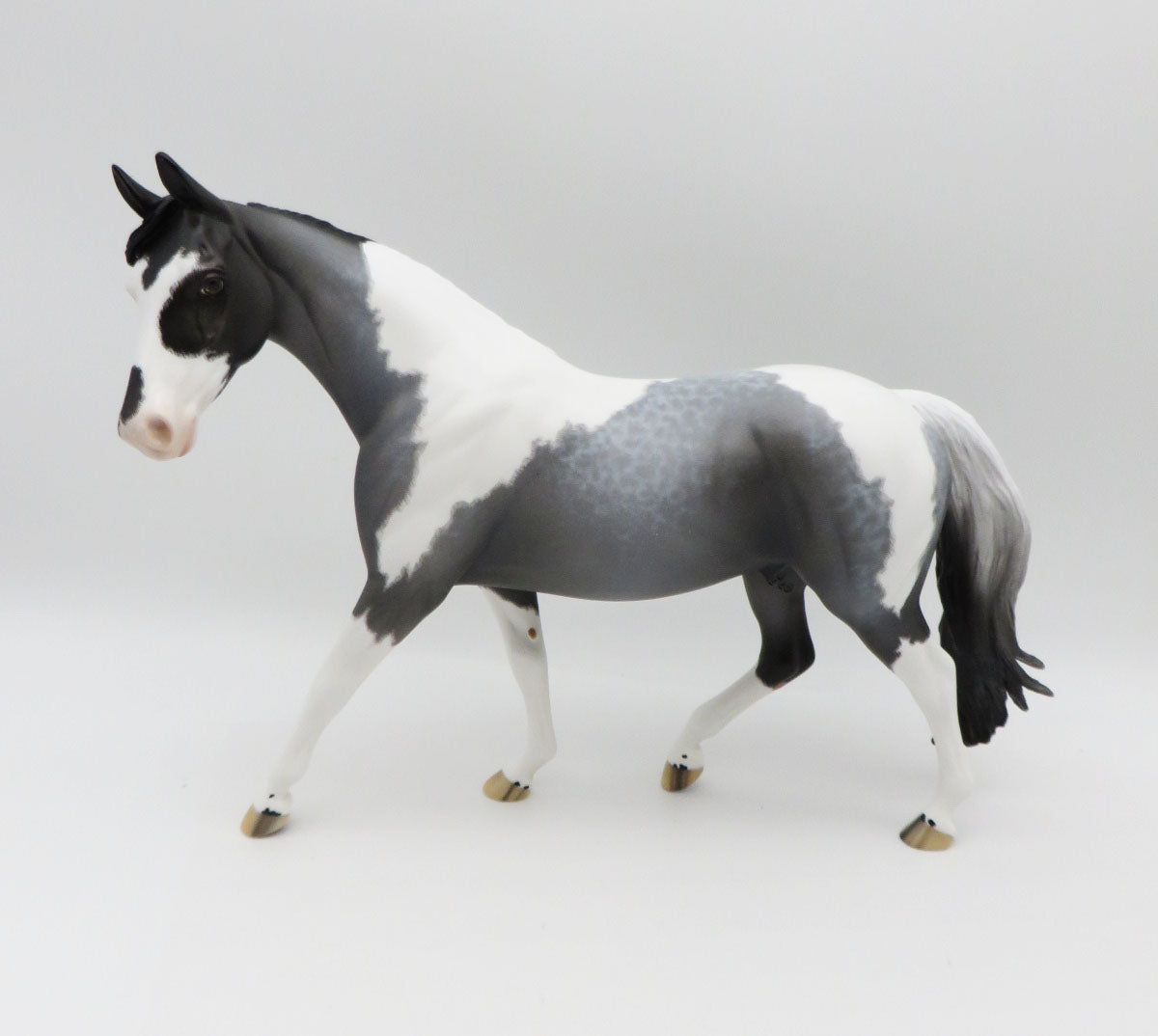 Mountain Peaks - OOAK - Reverse Dappled Blue Roan Tobiano By Ellen Robbins - Best Offers 2/6/23