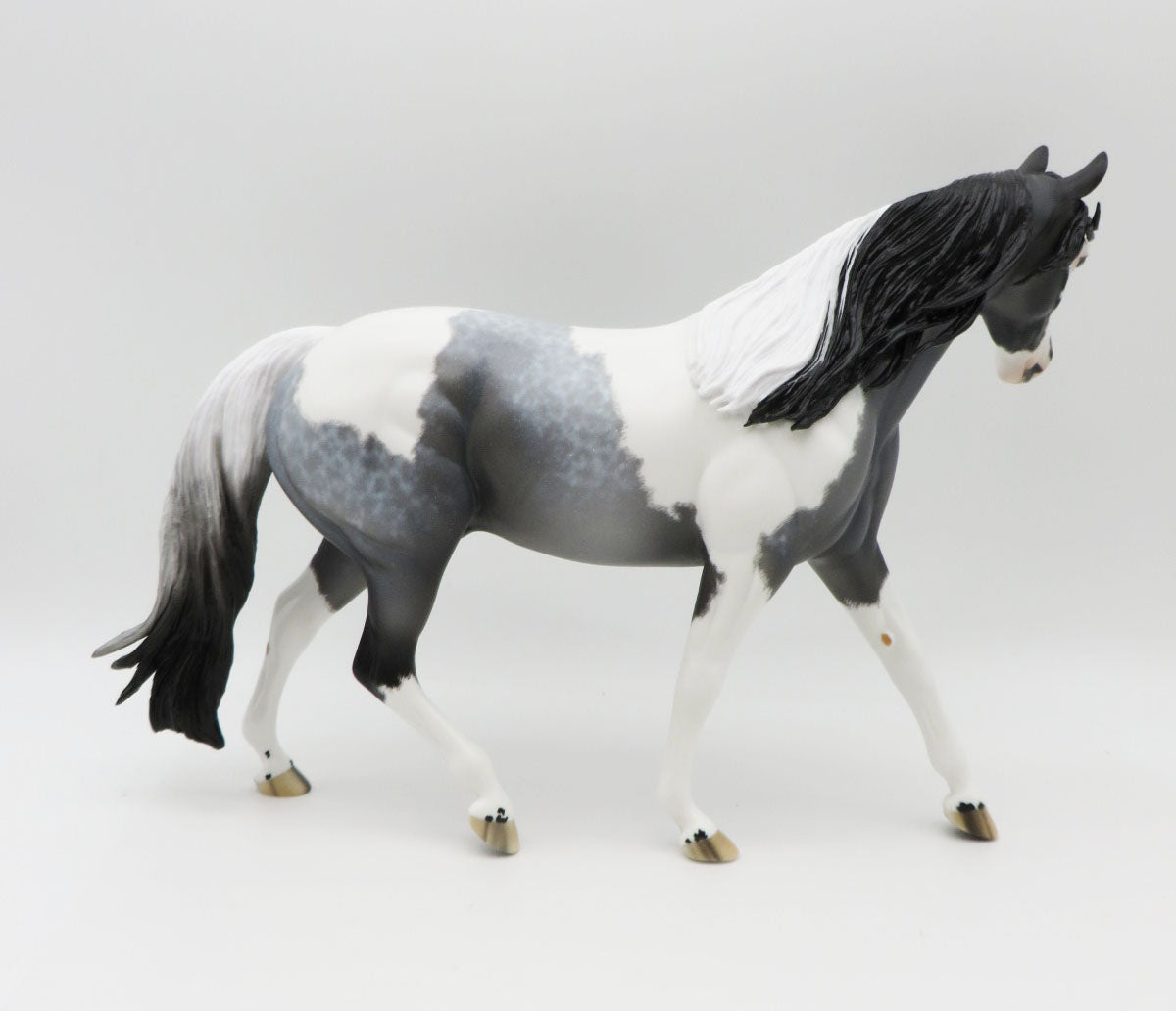 Mountain Peaks - OOAK - Reverse Dappled Blue Roan Tobiano By Ellen Robbins - Best Offers 2/6/23