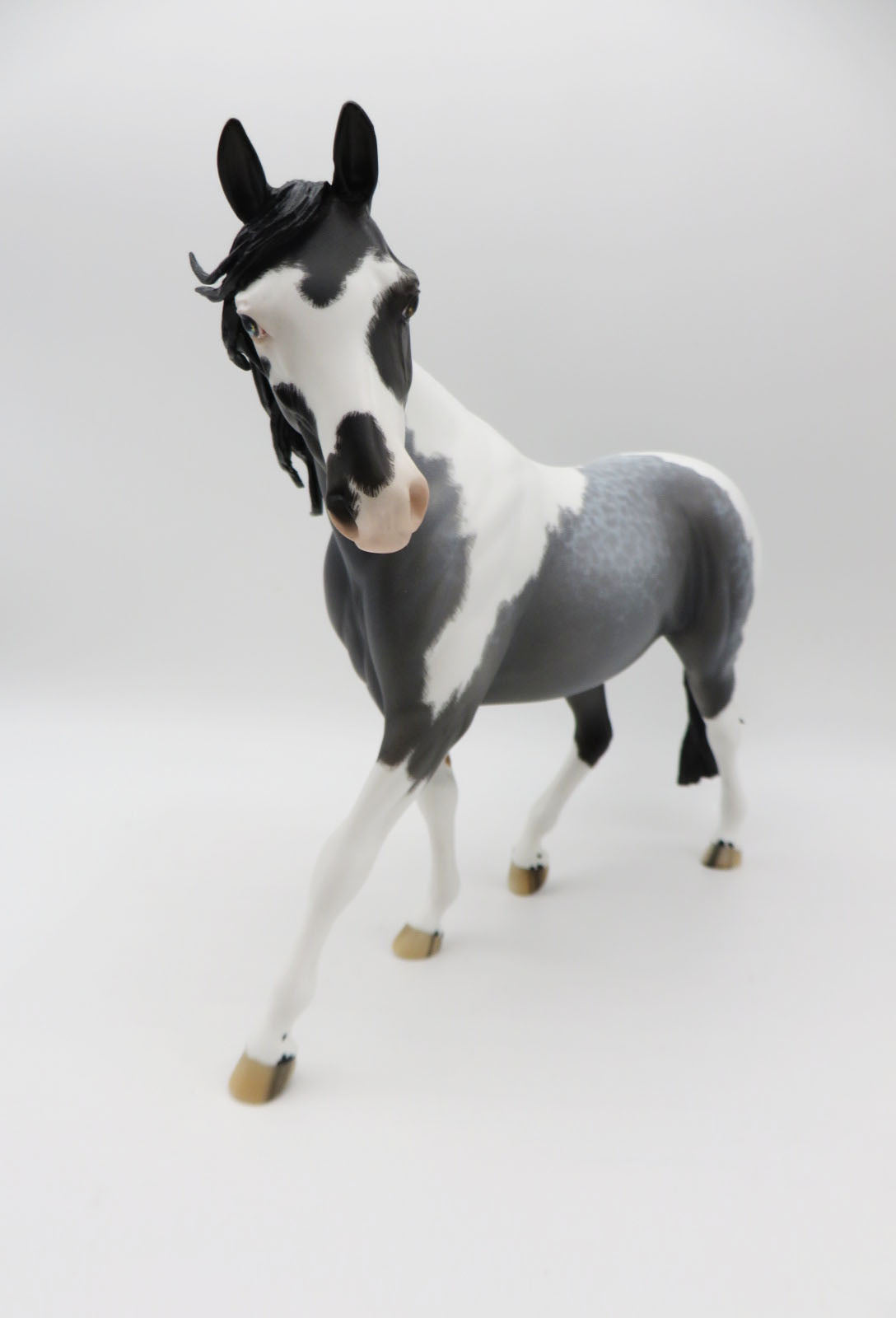 Mountain Peaks - OOAK - Reverse Dappled Blue Roan Tobiano By Ellen Robbins - Best Offers 2/6/23