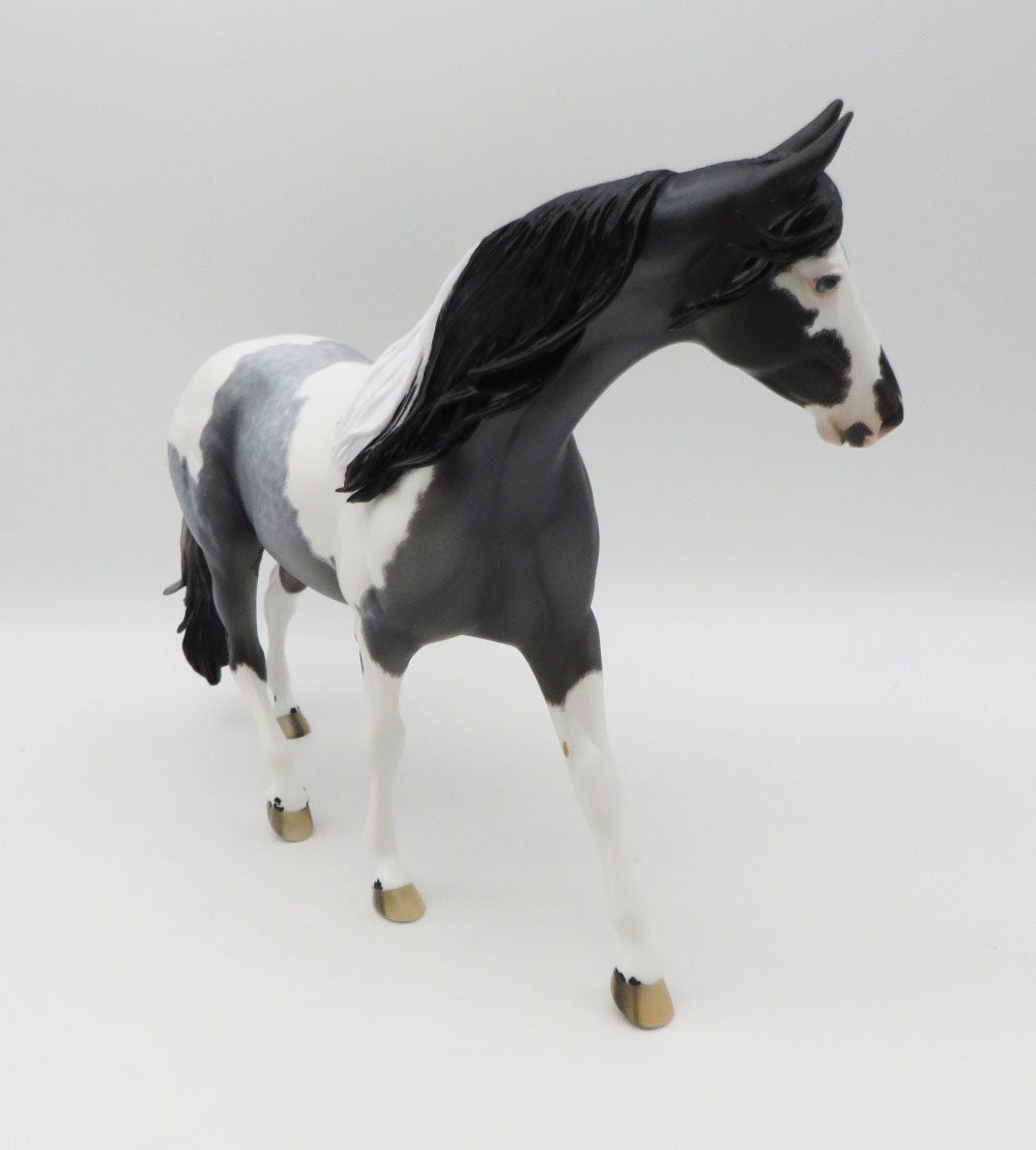 Mountain Peaks - OOAK - Reverse Dappled Blue Roan Tobiano By Ellen Robbins - Best Offers 2/6/23