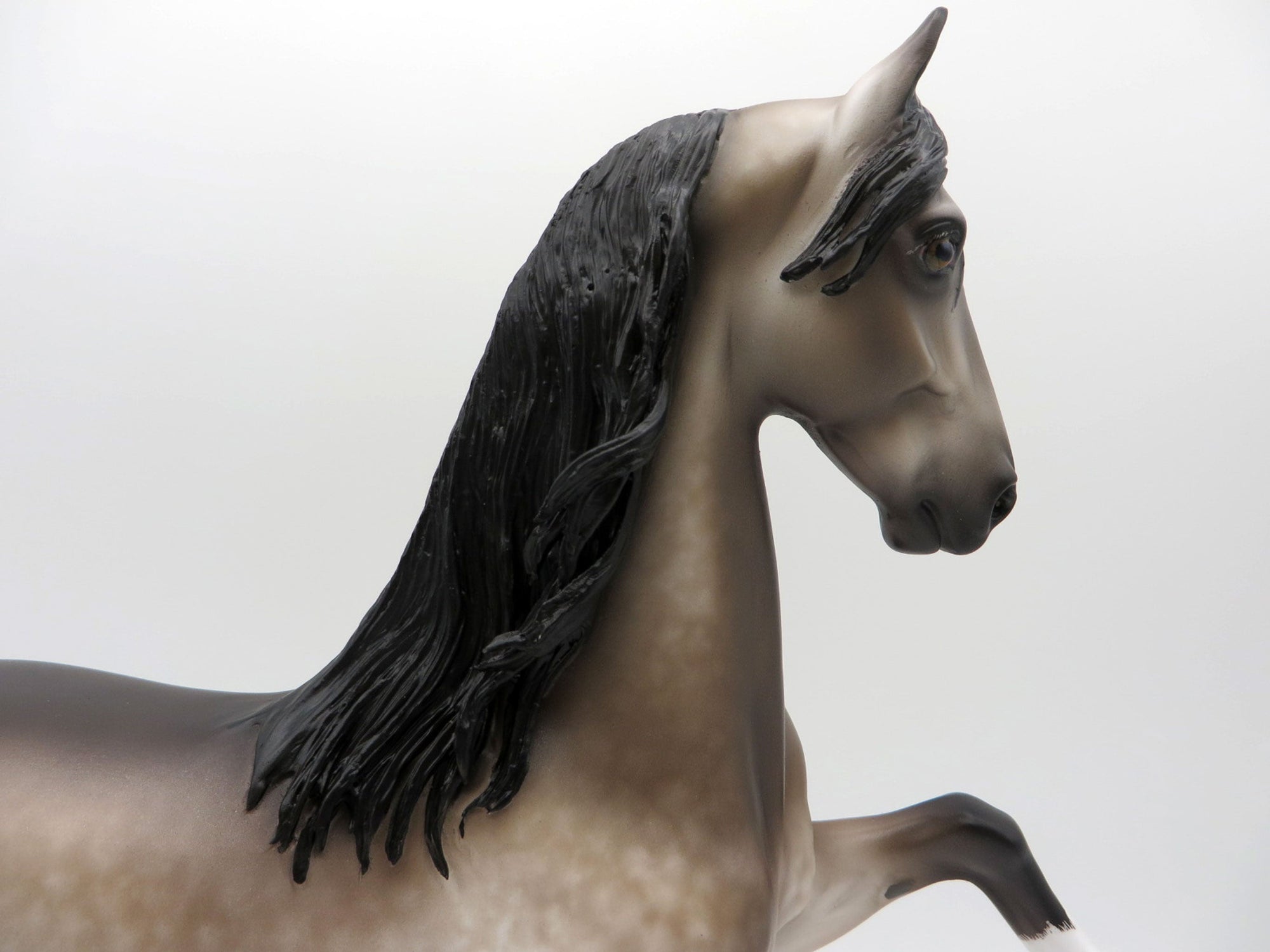 Mr. Peepers-OOAK Bay going grey Saddlebred Painted by Sheryl Leisure 1/3/22