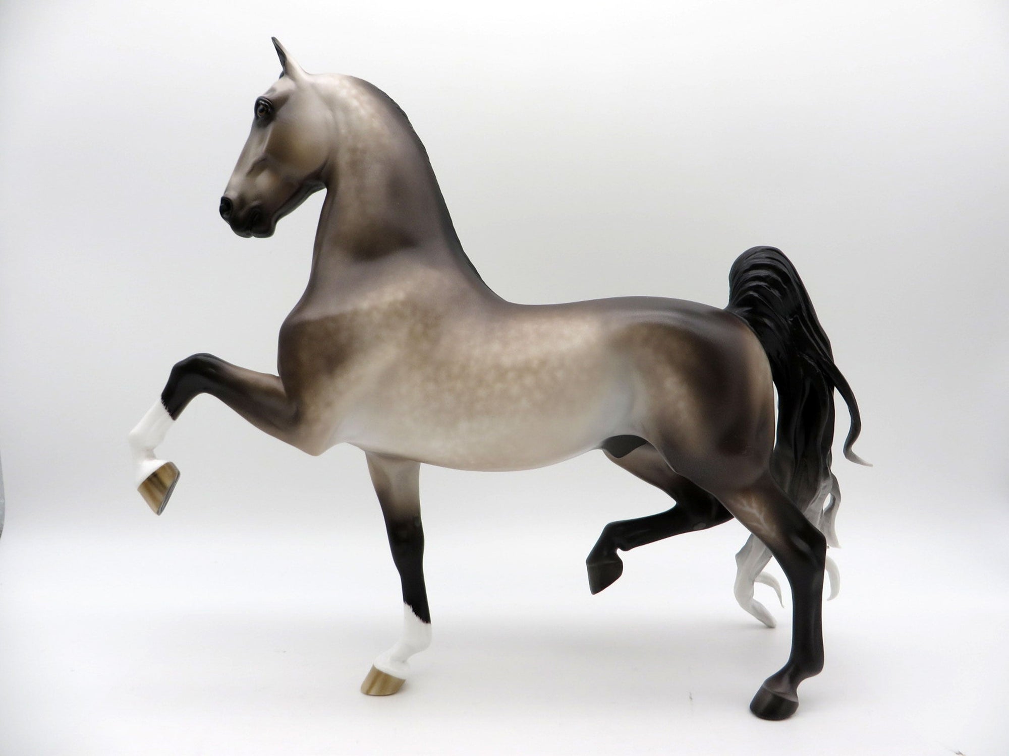 Mr. Peepers-OOAK Bay going grey Saddlebred Painted by Sheryl Leisure 1/3/22