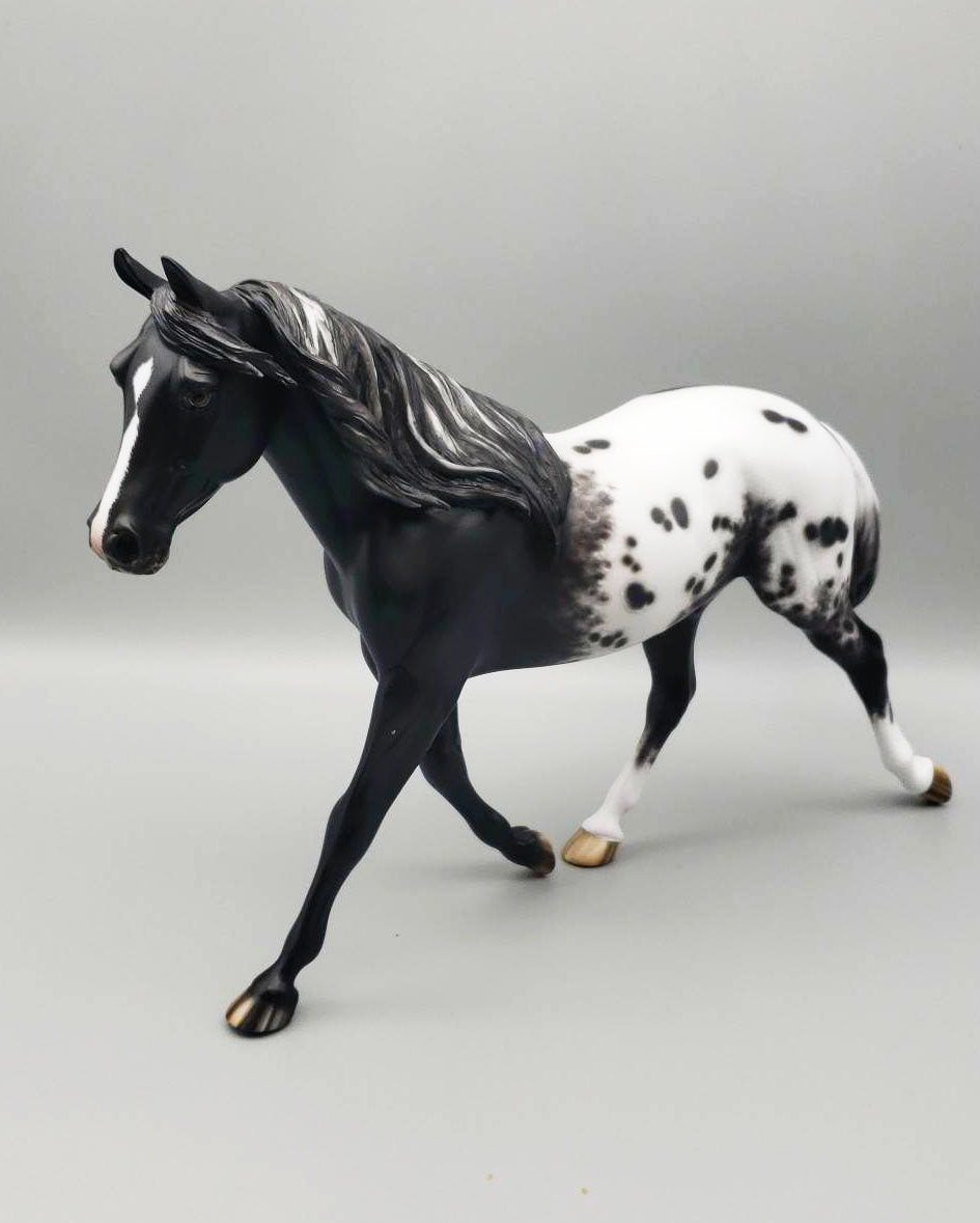 Ms Pacman - OOAK - Black Appaloosa Palouse by Sheryl Leisure - Best Offer 5/30/23