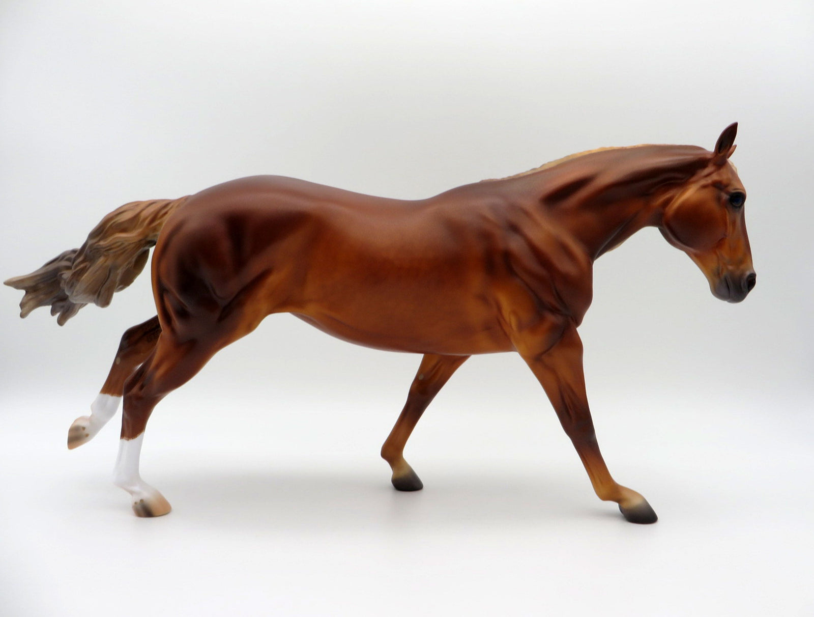 Murray- OOAK Dapple Chestnut Running Stock Horse Painted By Caroline Boydston