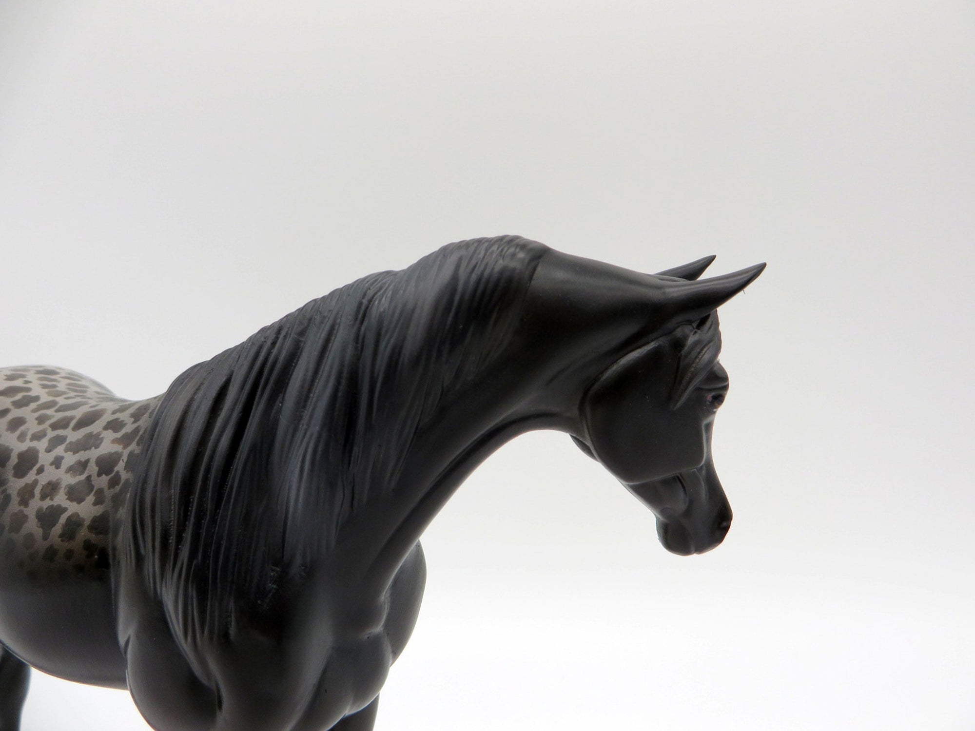 Muse-OOAK Reverse Dapple Black Arabian Pebbles Painted By Jas Fanning EQ 21