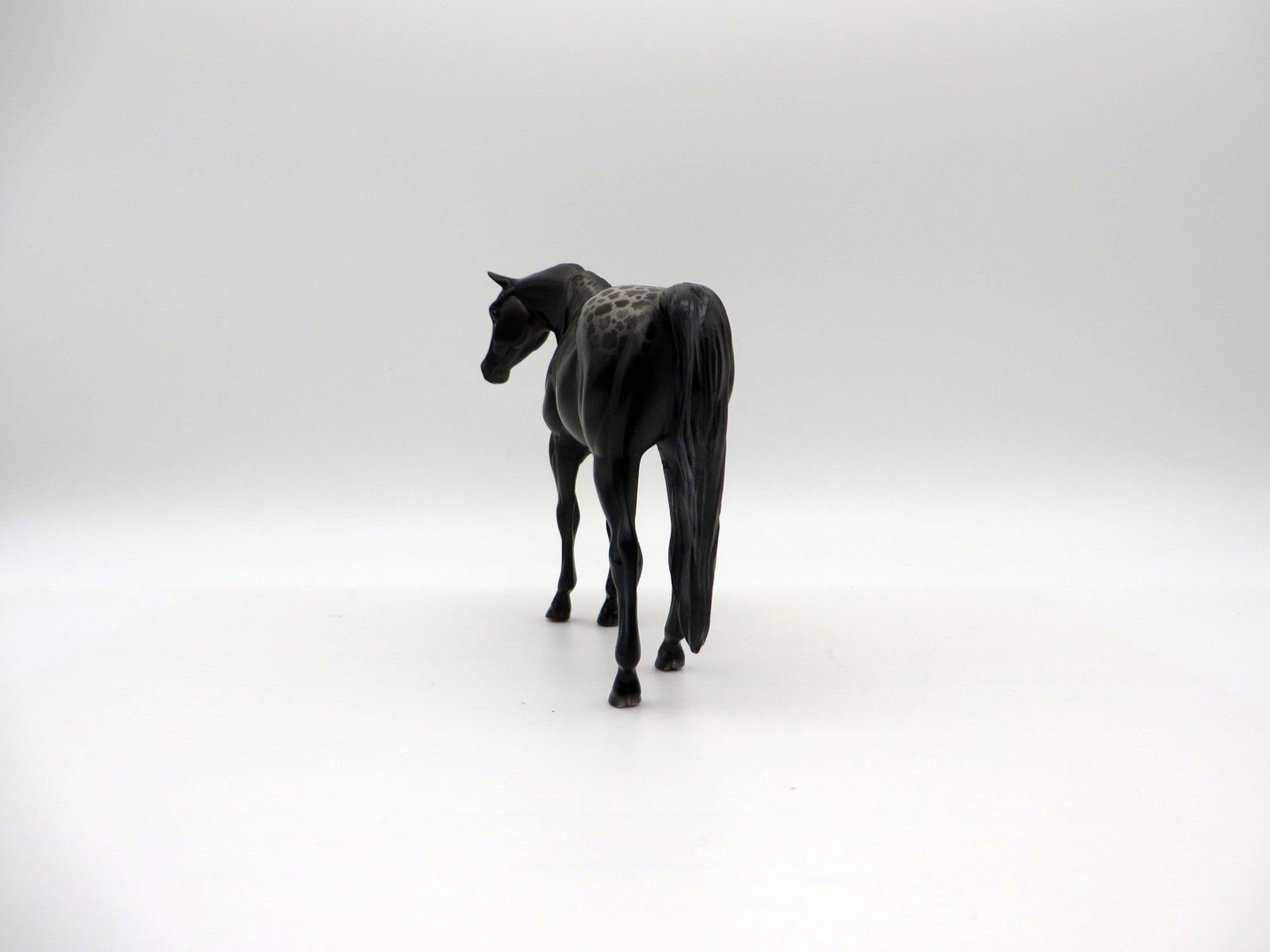 Muse-OOAK Reverse Dapple Black Arabian Pebbles Painted By Jas Fanning EQ 21