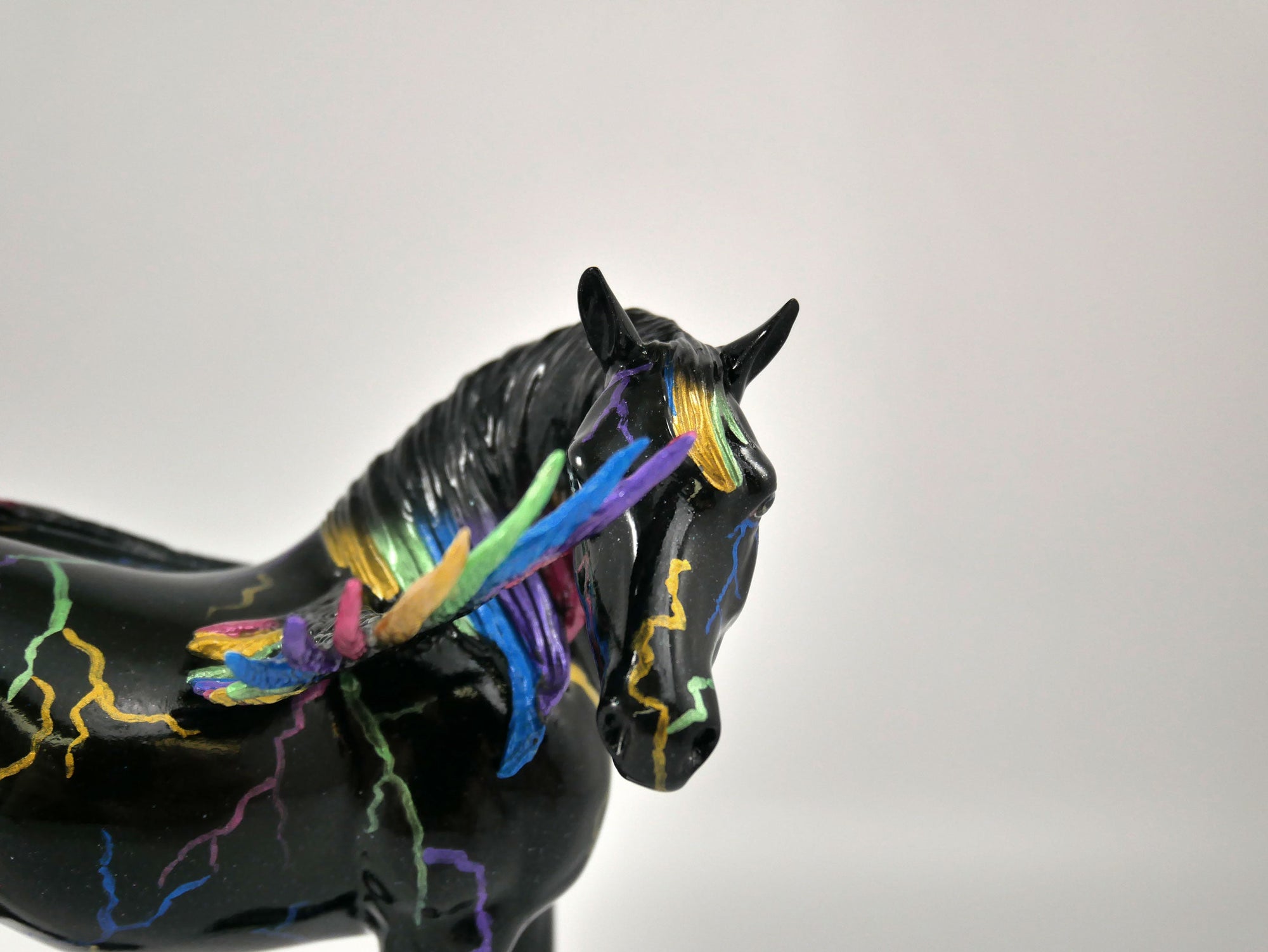 Mystic-OOAK Deco Trotting Drafter Pebbles Painted By Jas Fanning  12/30/20