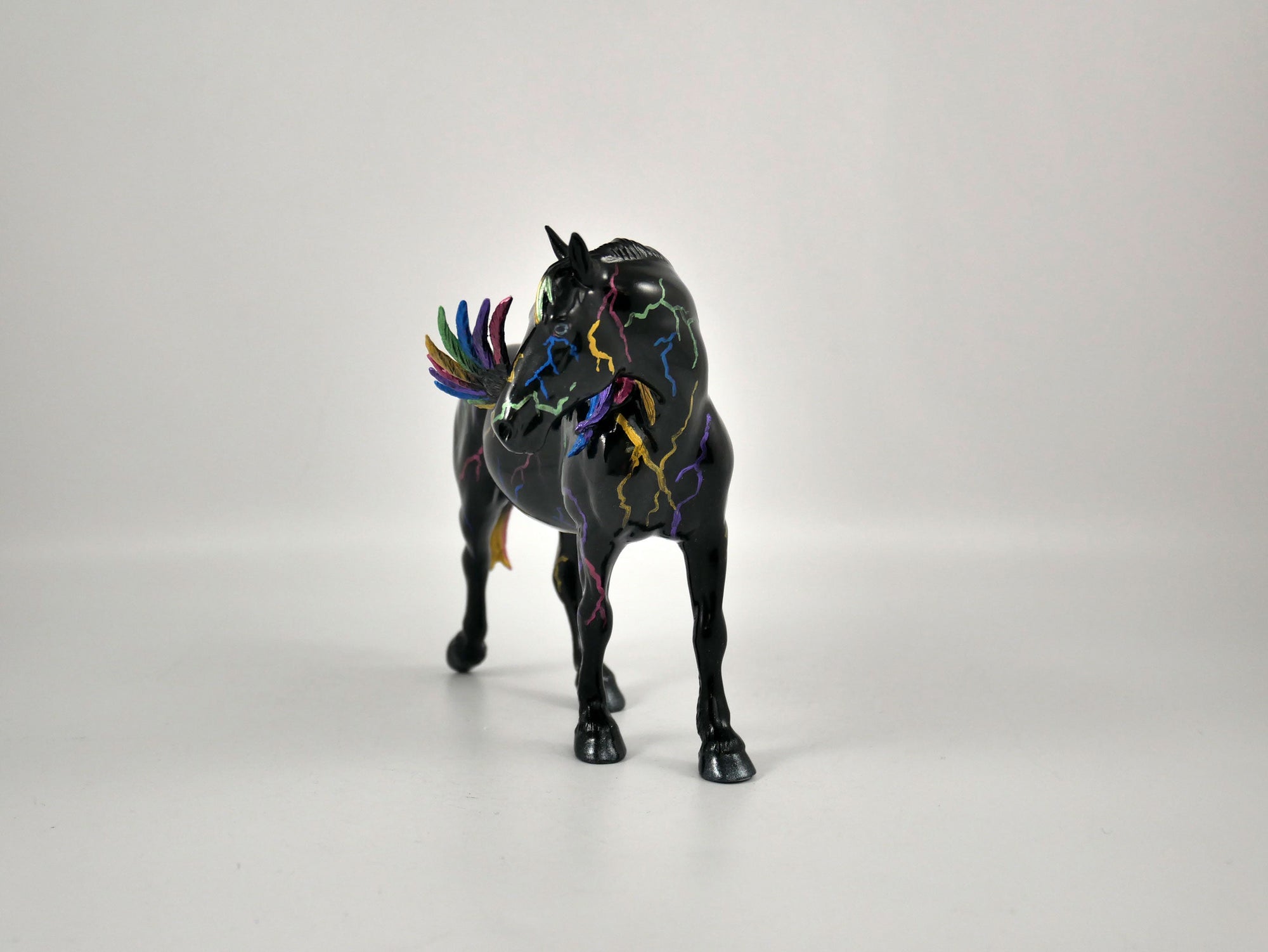 Mystic-OOAK Deco Trotting Drafter Pebbles Painted By Jas Fanning  12/30/20