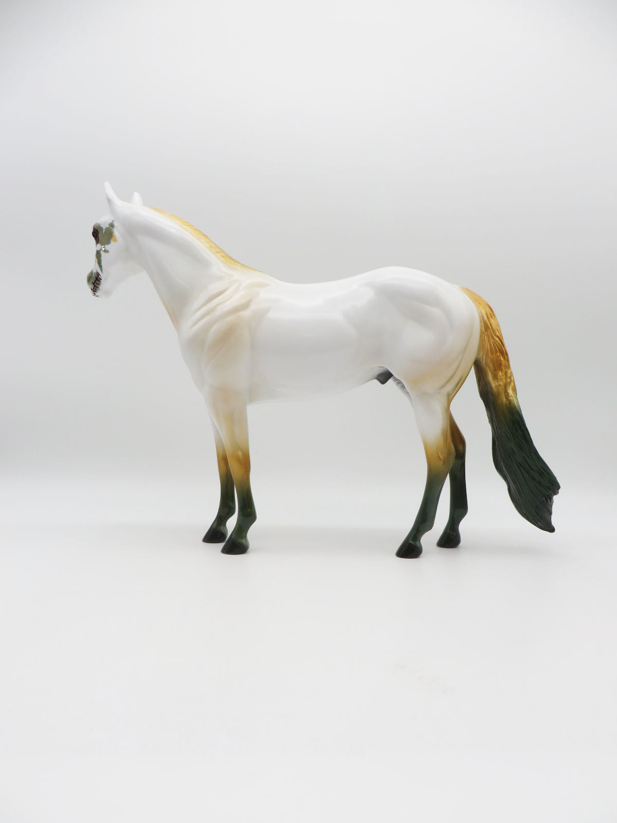 NATURES FIRST  - OOAK  DECORATOR SUGAR SKULL ISH BY DAWN QUICK LHS 22