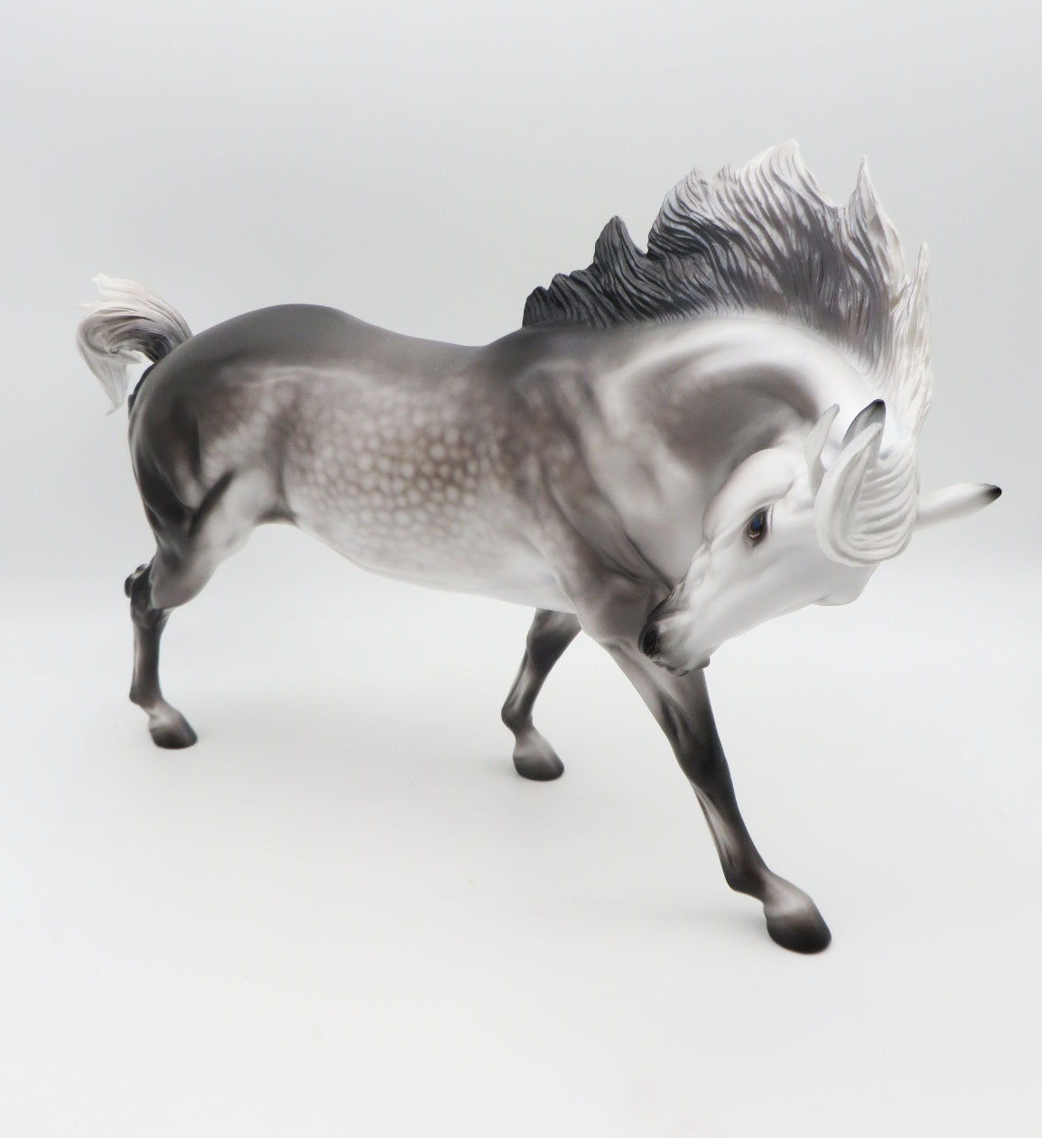 Naughty Not Nice - OOAK Dapple Grey Remington By Caroline Boydston 11/28/22