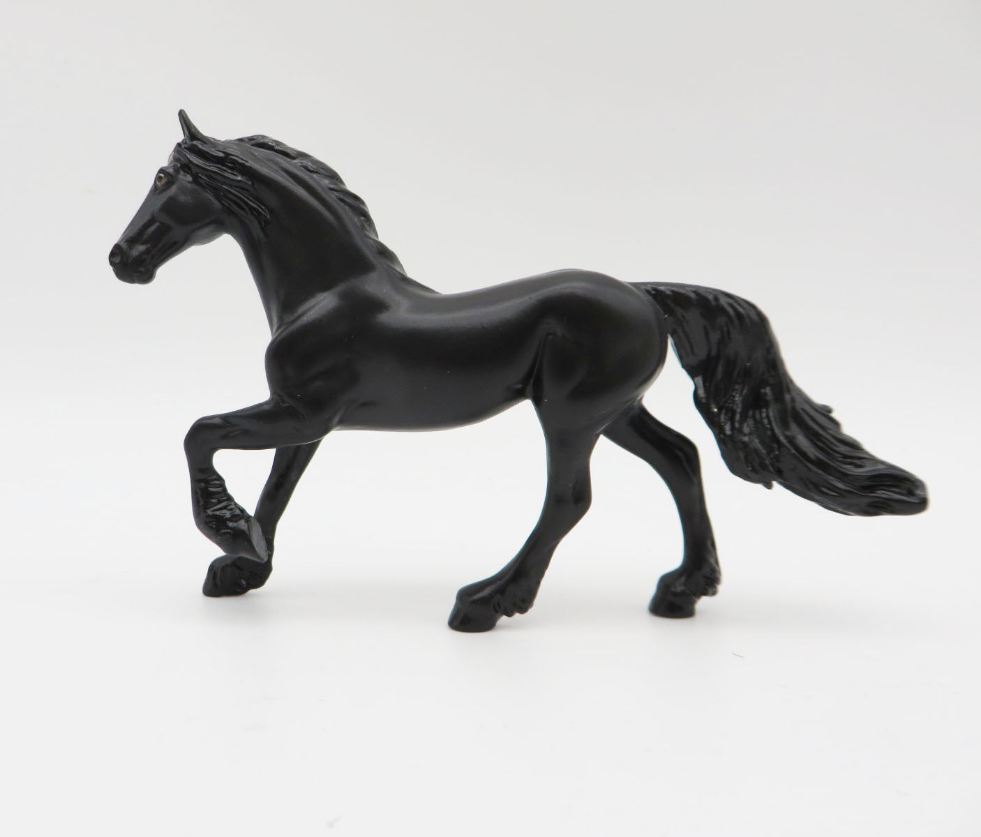 New Moon - OOAK - Black Frisian Chip By Andrea Thomason - Christmas Tails 2022 - CT22