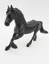 New Moon - OOAK - Black Frisian Chip By Andrea Thomason - Christmas Tails 2022 - CT22