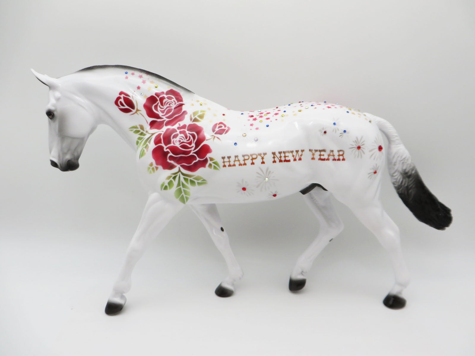 New Year Roselution - OOAK - Decorator Irish Drafter by Dawn Quick - Best Offers 1/3/23