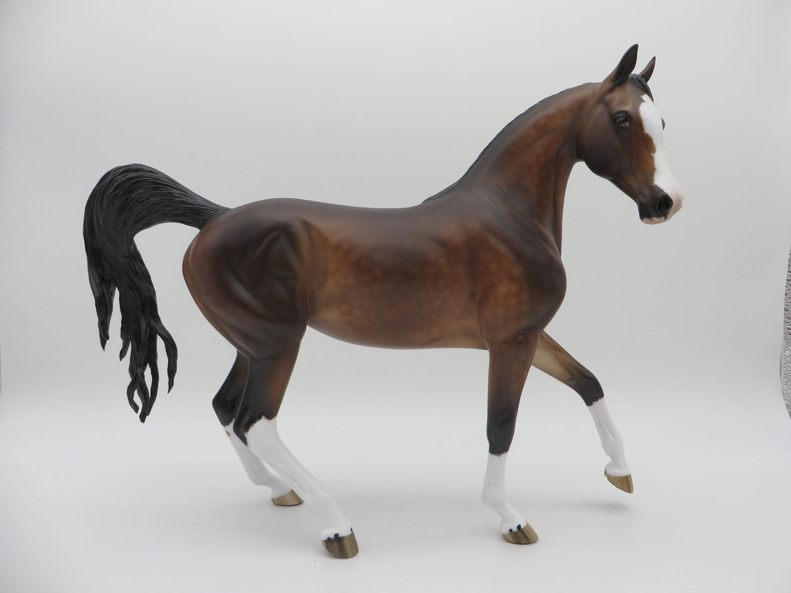 Night Song-OOAK Dapple Bay Arabian Mare Painted by Sheryl Leisure 8/1/21