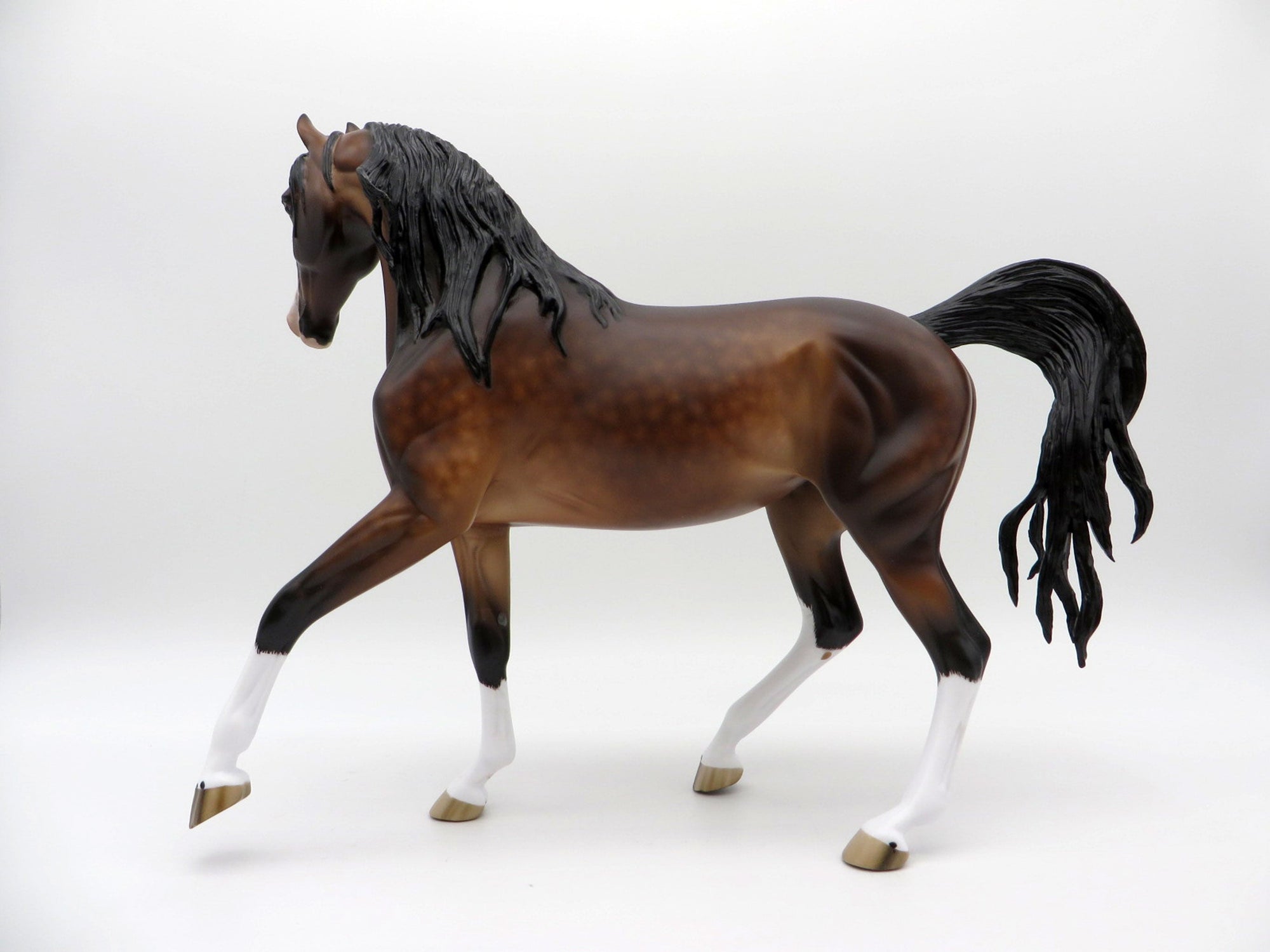 Night Song-OOAK Dapple Bay Arabian Mare Painted by Sheryl Leisure 8/1/21