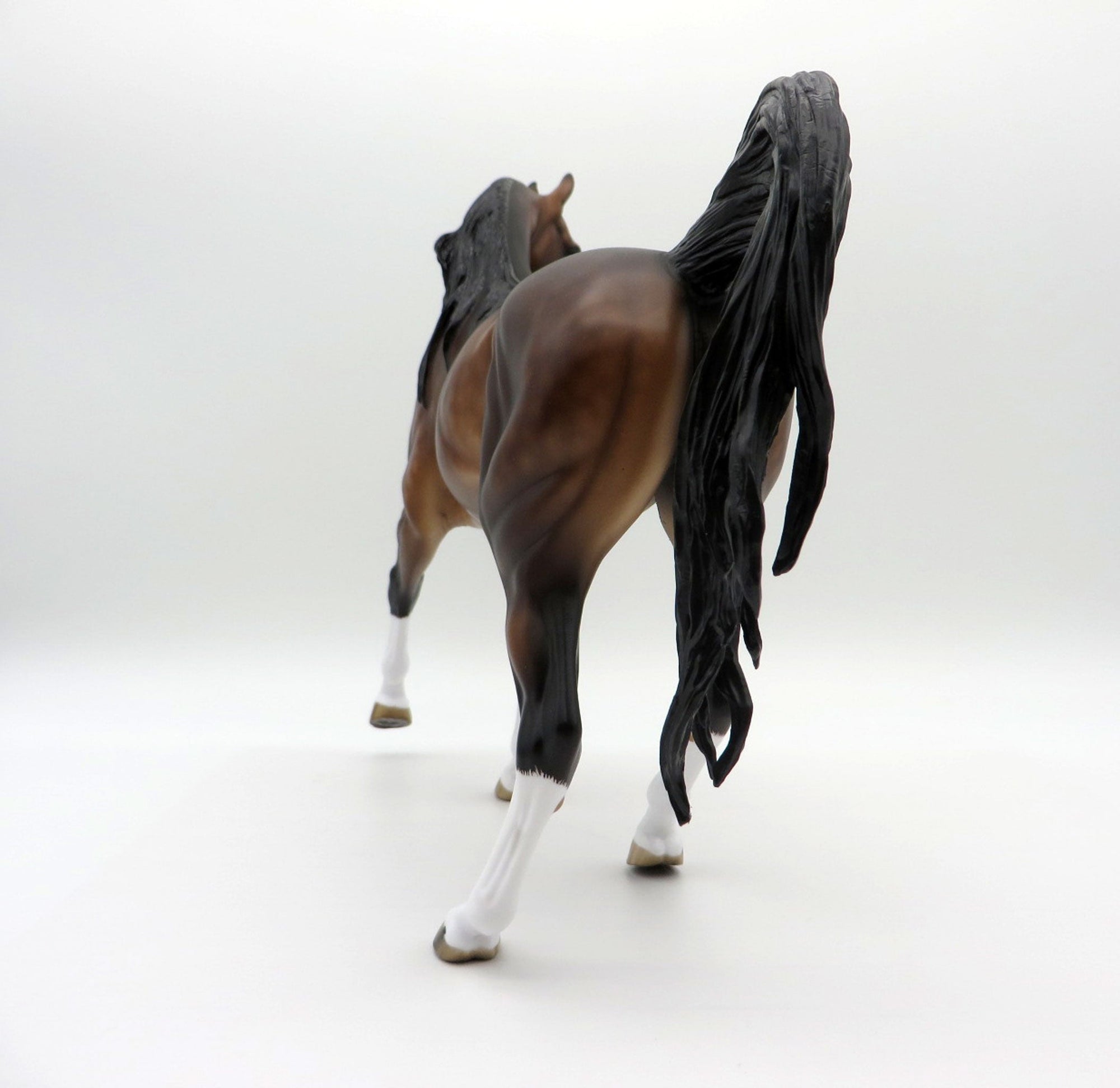 Night Song-OOAK Dapple Bay Arabian Mare Painted by Sheryl Leisure 8/1/21