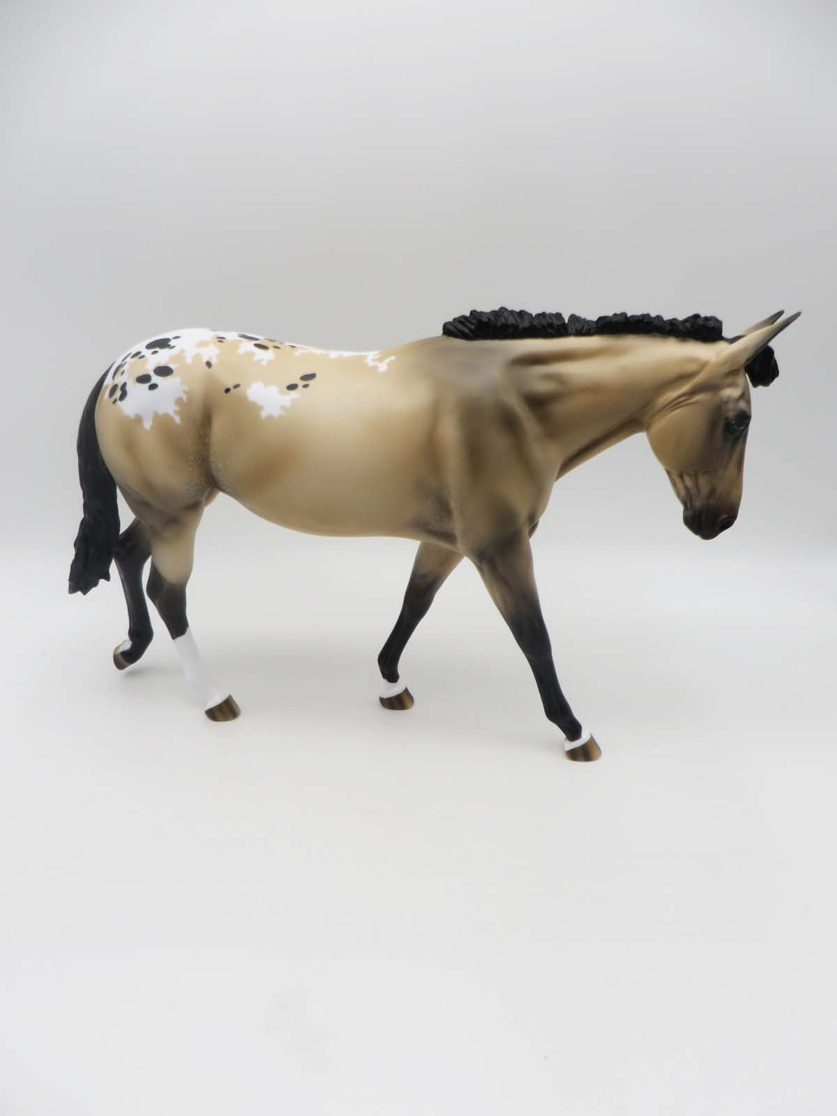 No Good Horses - OOAK - Buckskin Appaloosa Mule By Ashley Palmer - SHCF23