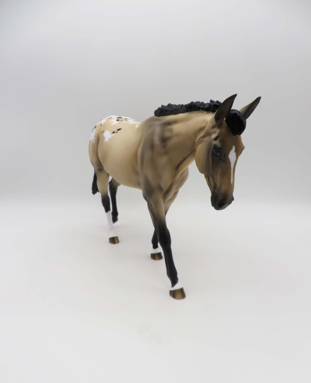 No Good Horses - OOAK - Buckskin Appaloosa Mule By Ashley Palmer - SHCF23