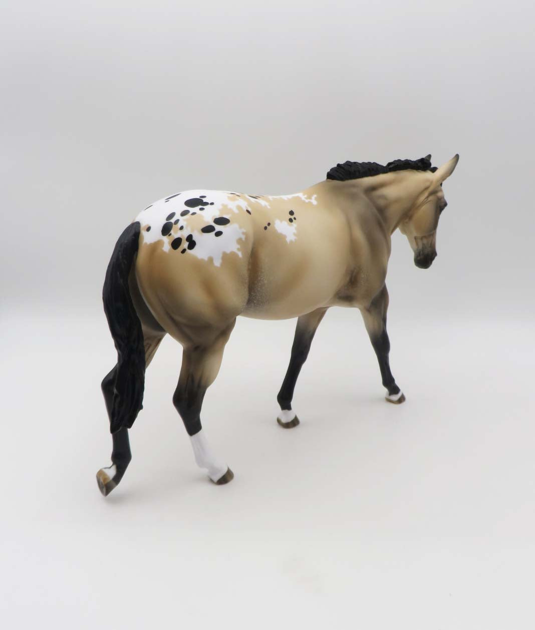 No Good Horses - OOAK - Buckskin Appaloosa Mule By Ashley Palmer - SHCF23