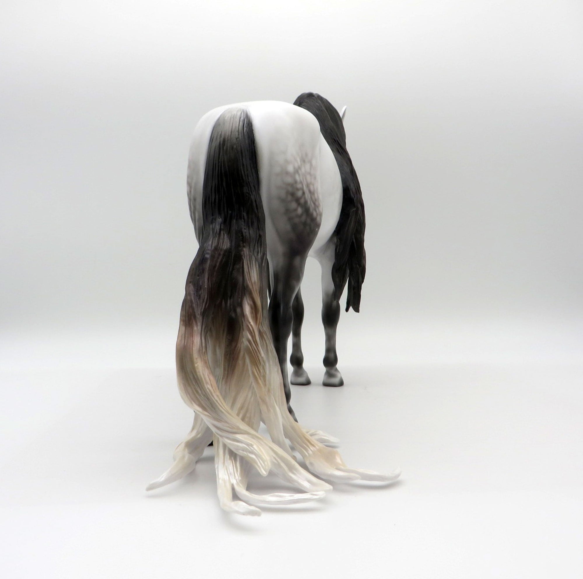 Noble Steed-OOAK Dapple Grey Andalusian Painted by Carrie Keller  EQ 21