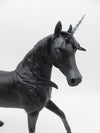 North Pole Coal - OOAK - Dapple Black Unicorn Arabian Mare Decorator By Ellen Robbins - Christmas Tails 2022 - CT22