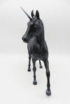 North Pole Coal - OOAK - Dapple Black Unicorn Arabian Mare Decorator By Ellen Robbins - Christmas Tails 2022 - CT22